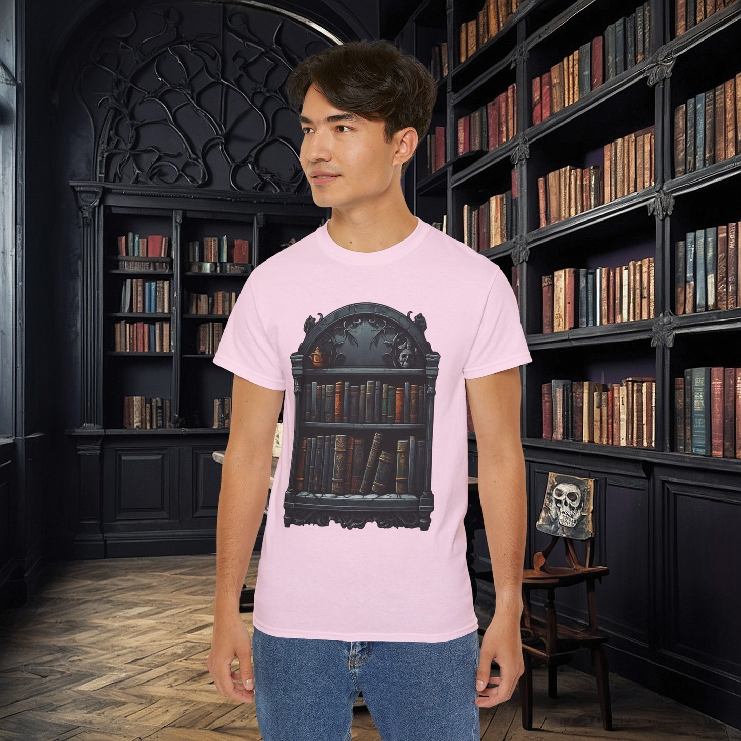 Wall Bookshelf Tee (Gildan 2000)