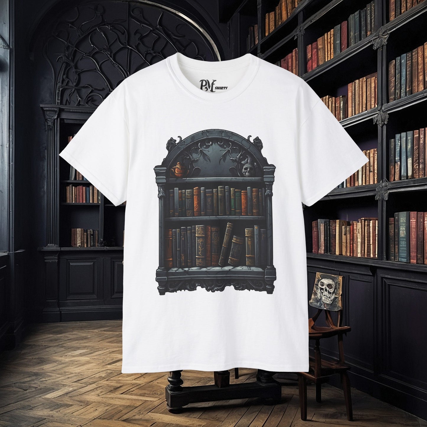 Wall Bookshelf Tee (Gildan 2000)