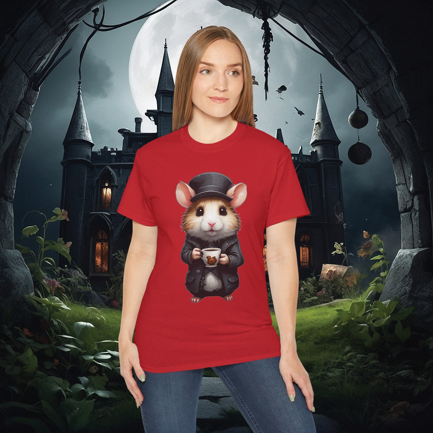 Hamster with Mug Tee (Gildan 2000)