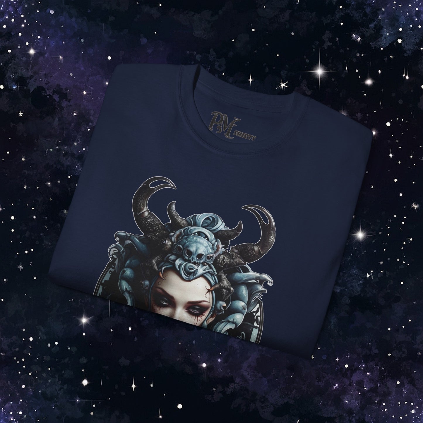 Gothic Cancer Zodiac T-Shirt - Dark Style with Symbol (Gildan 2000)