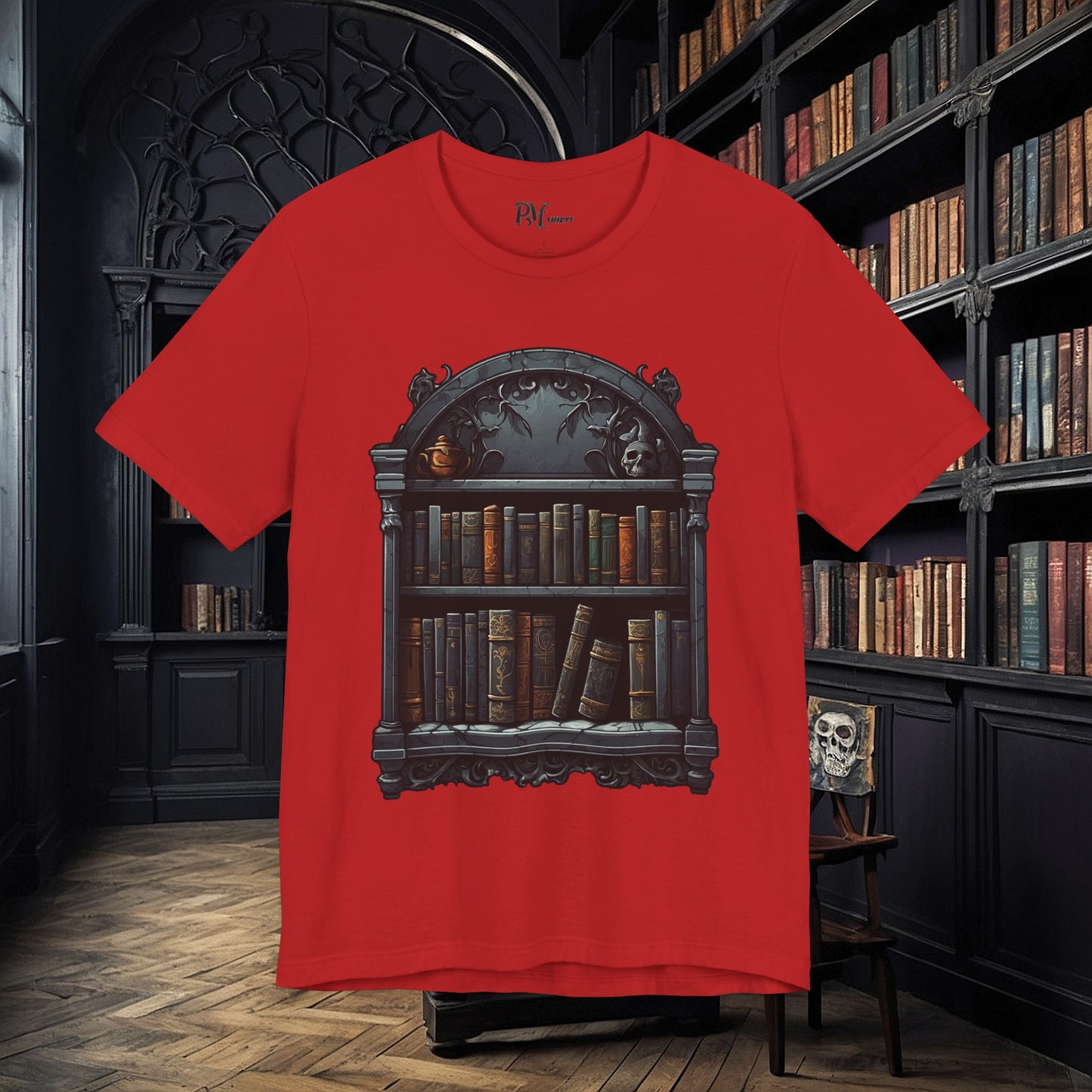 Wall Bookshelf Tee (Bella Canvas 3001)
