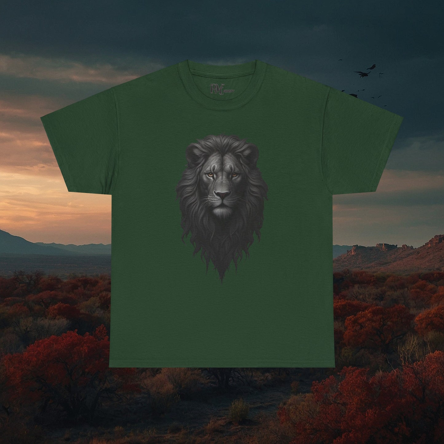 Gothic Lion Head T-Shirt: Dark Style Tee