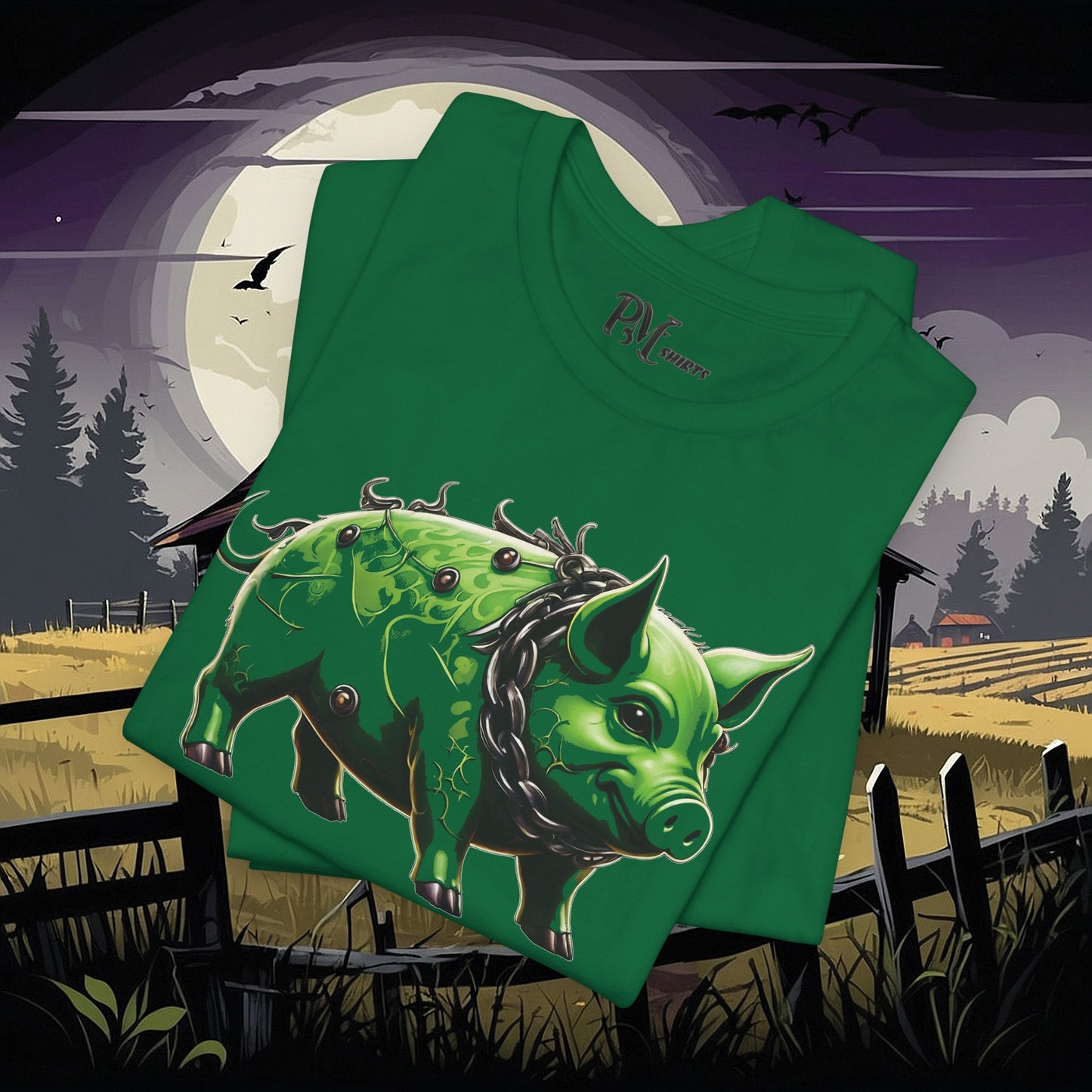 Green Pig Tee (Bella Canvas 3001)