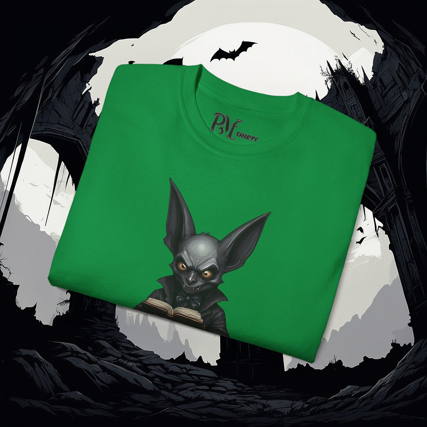 Vampire Bat Reading Tee (Gildan 2000)