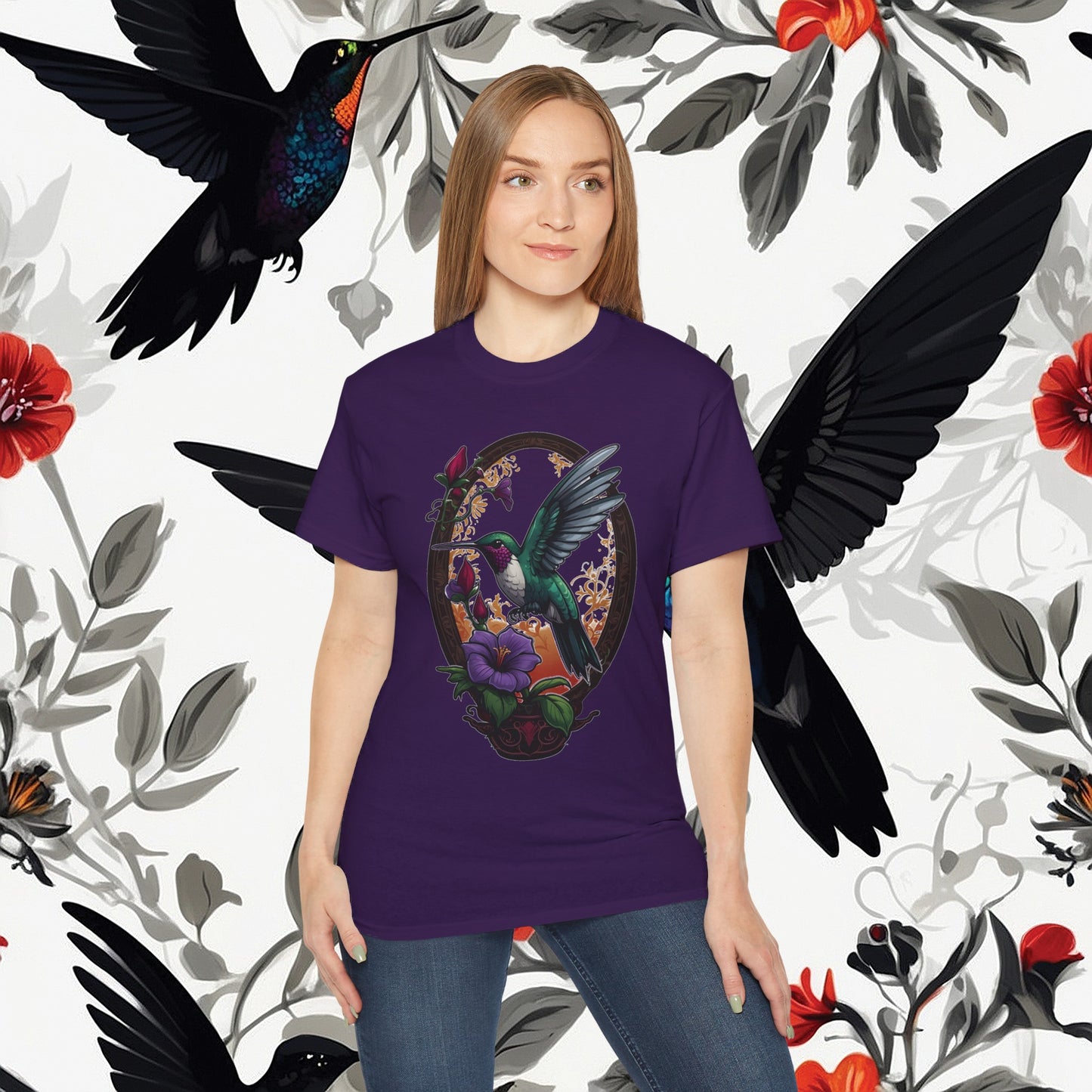 Hummingbird Feeding Tee (Gildan 2000)