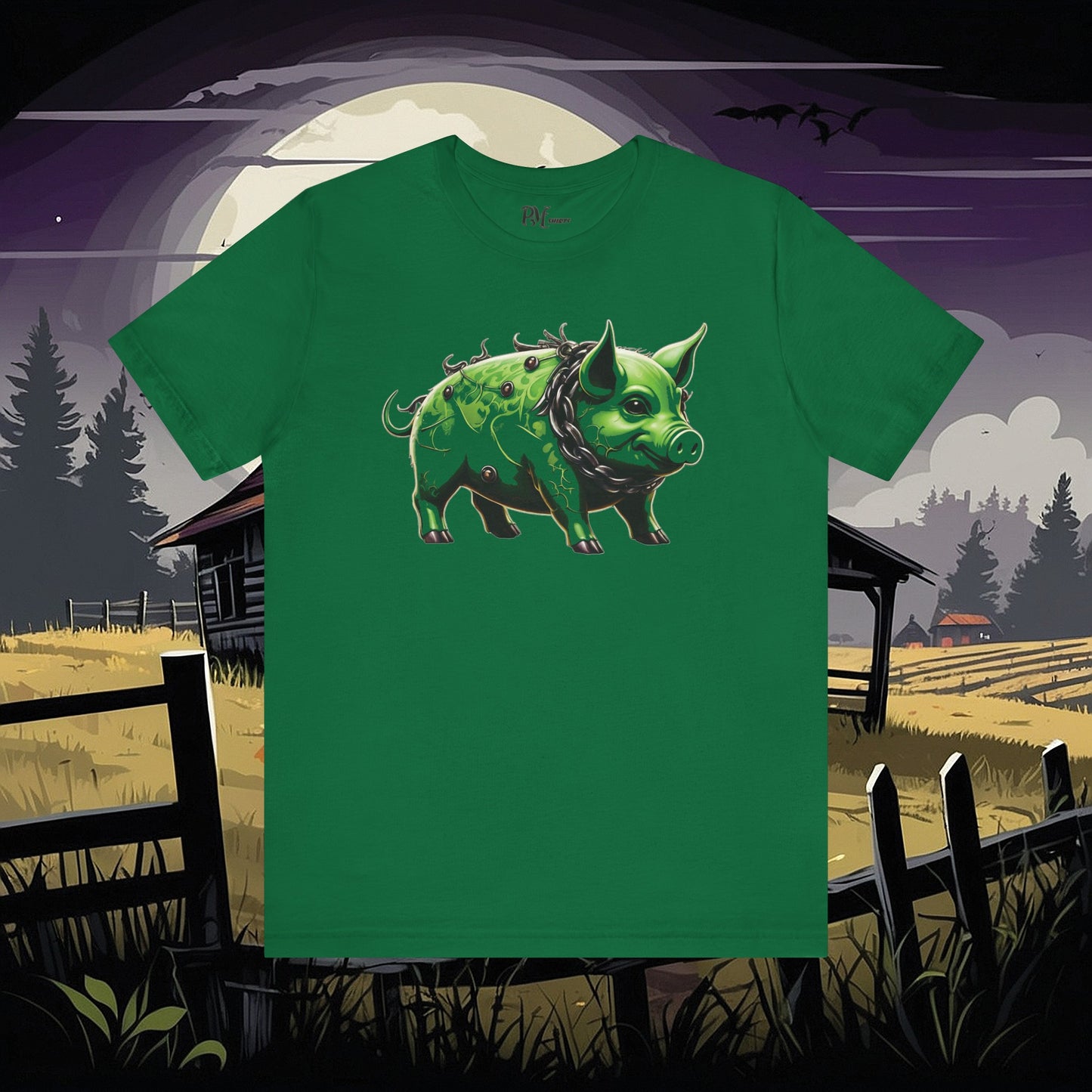 Green Pig Tee (Bella Canvas 3001)