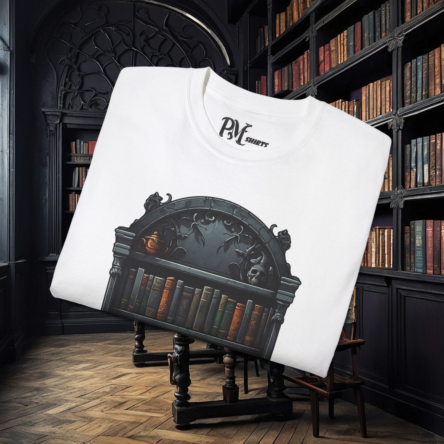 Wall Bookshelf Tee (Gildan 2000)