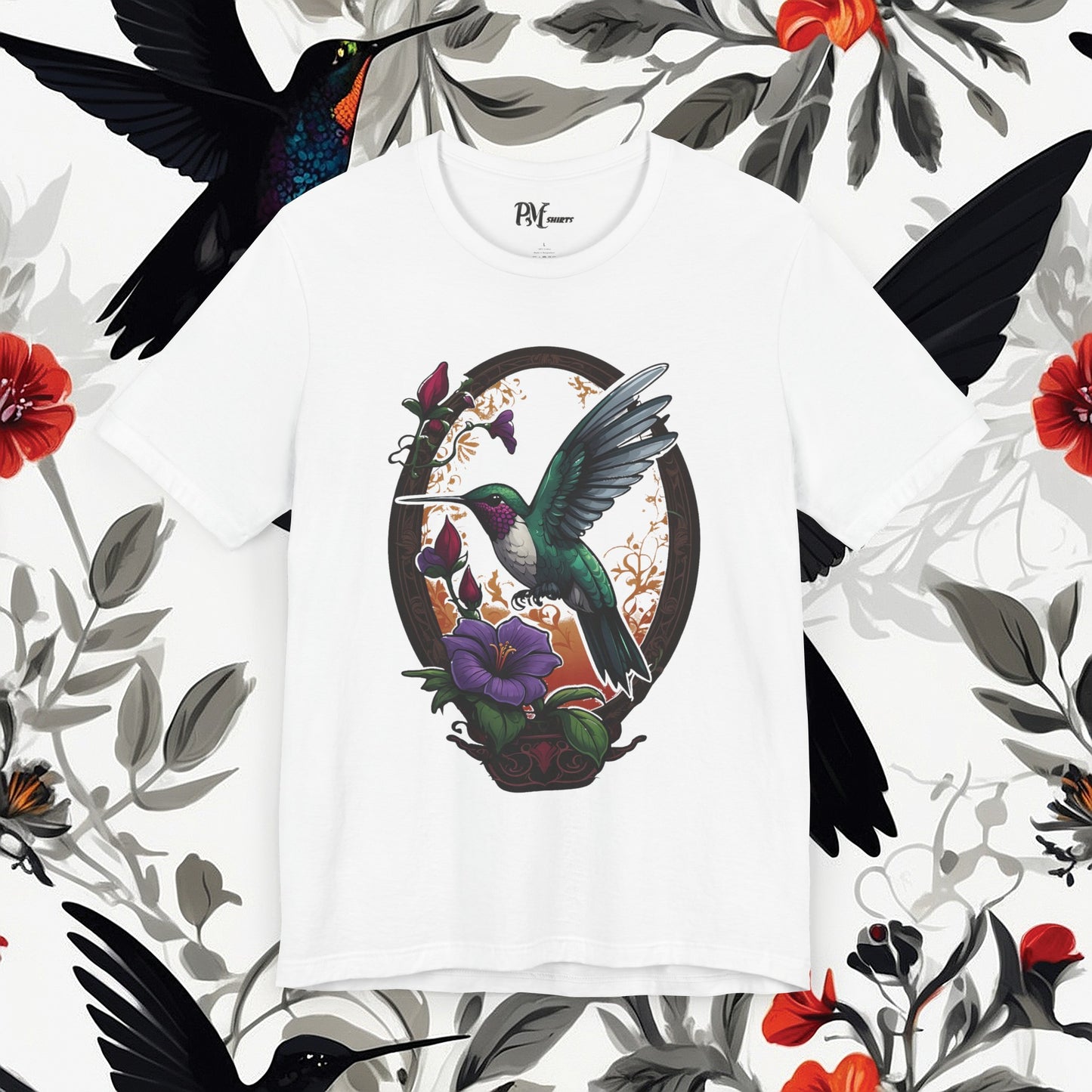 Hummingbird Feeding Tee (Bella Canvas 3001)