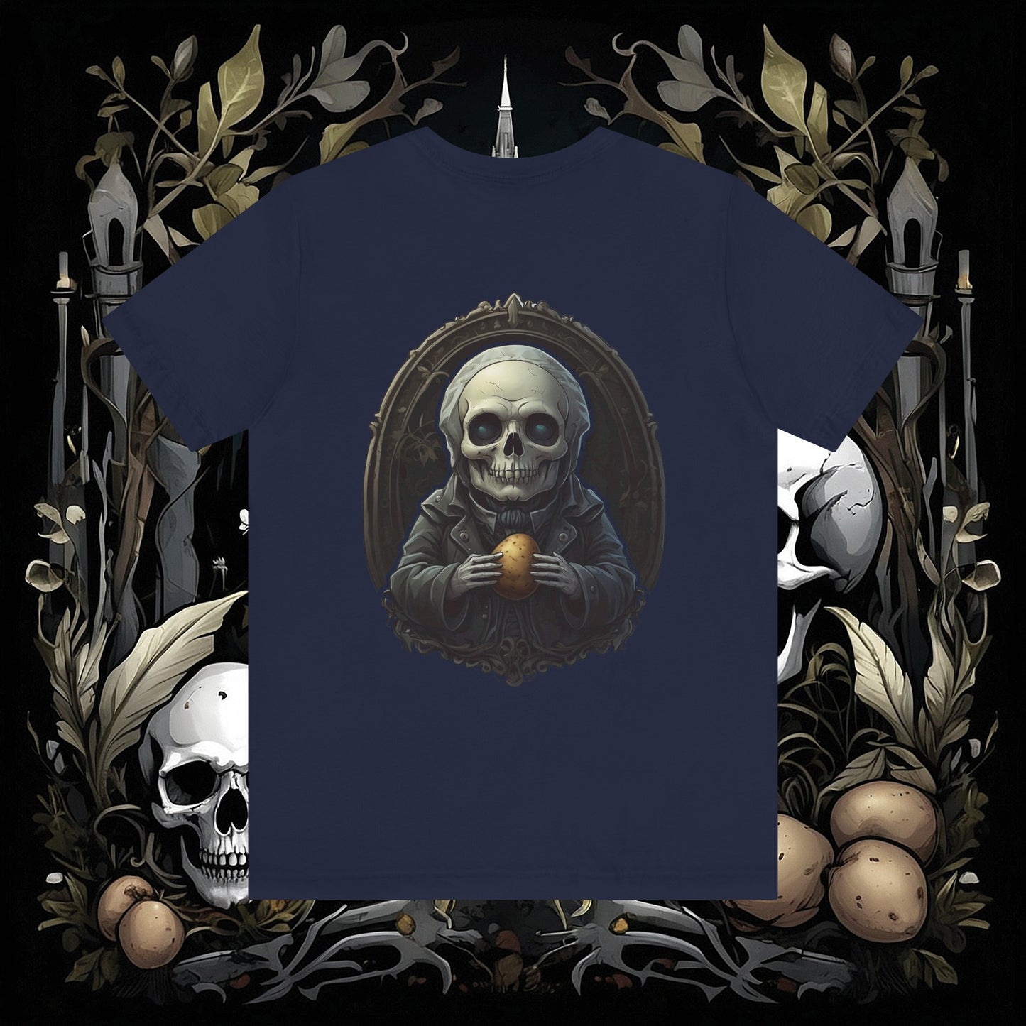 Front and Back Death's Potato Tee (Bella Canvas 3001)