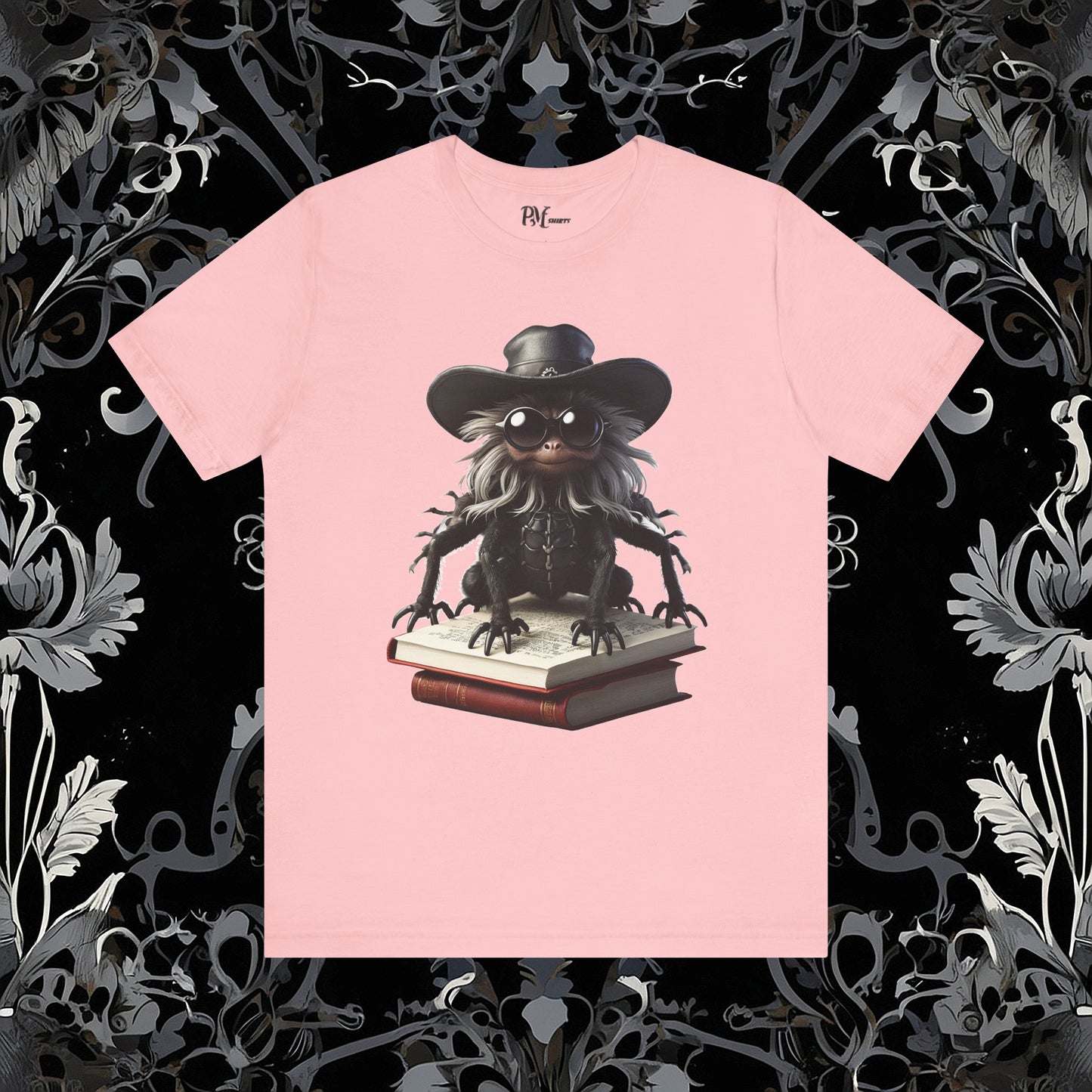 Goth Reading Spider T-Shirt | Dark Fantasy Tee (Bella Canvas 3001)