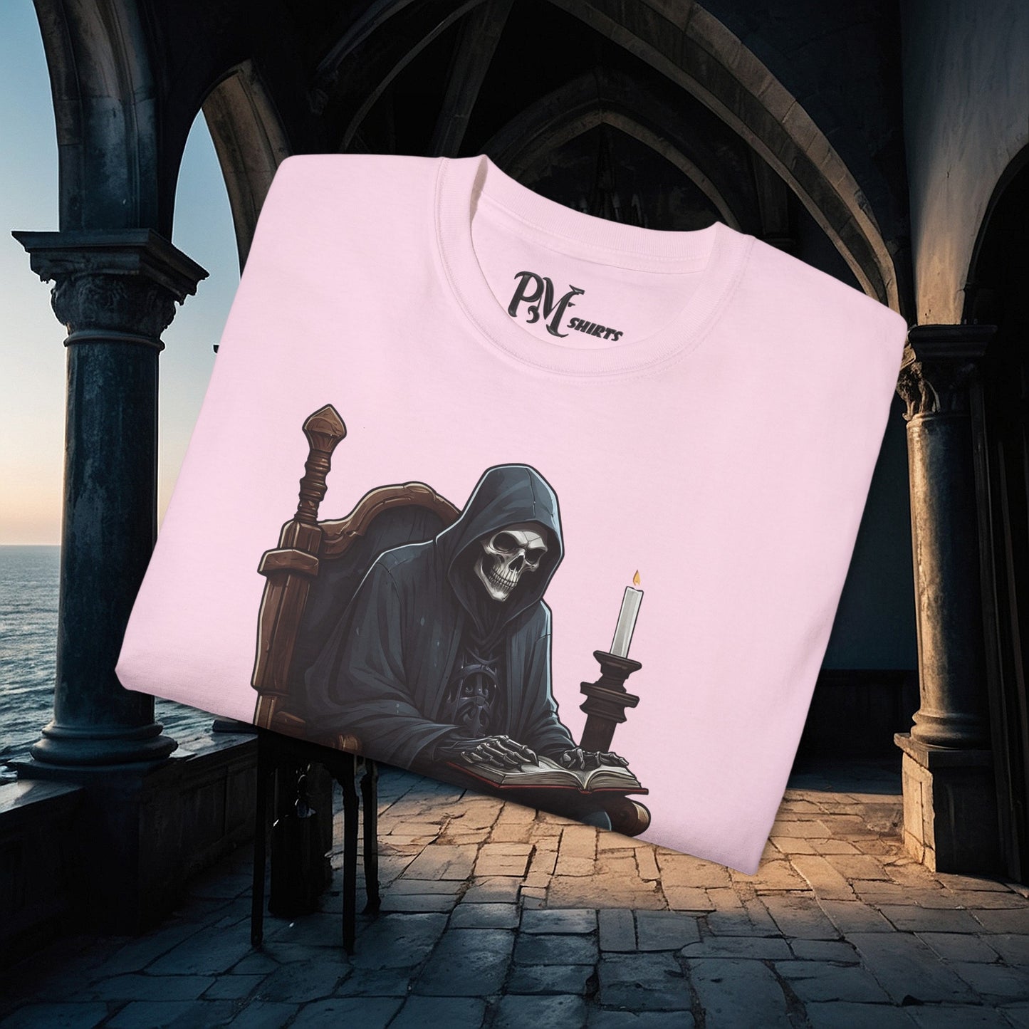 Grim Reaper Reading Tee (Gildan 2000)
