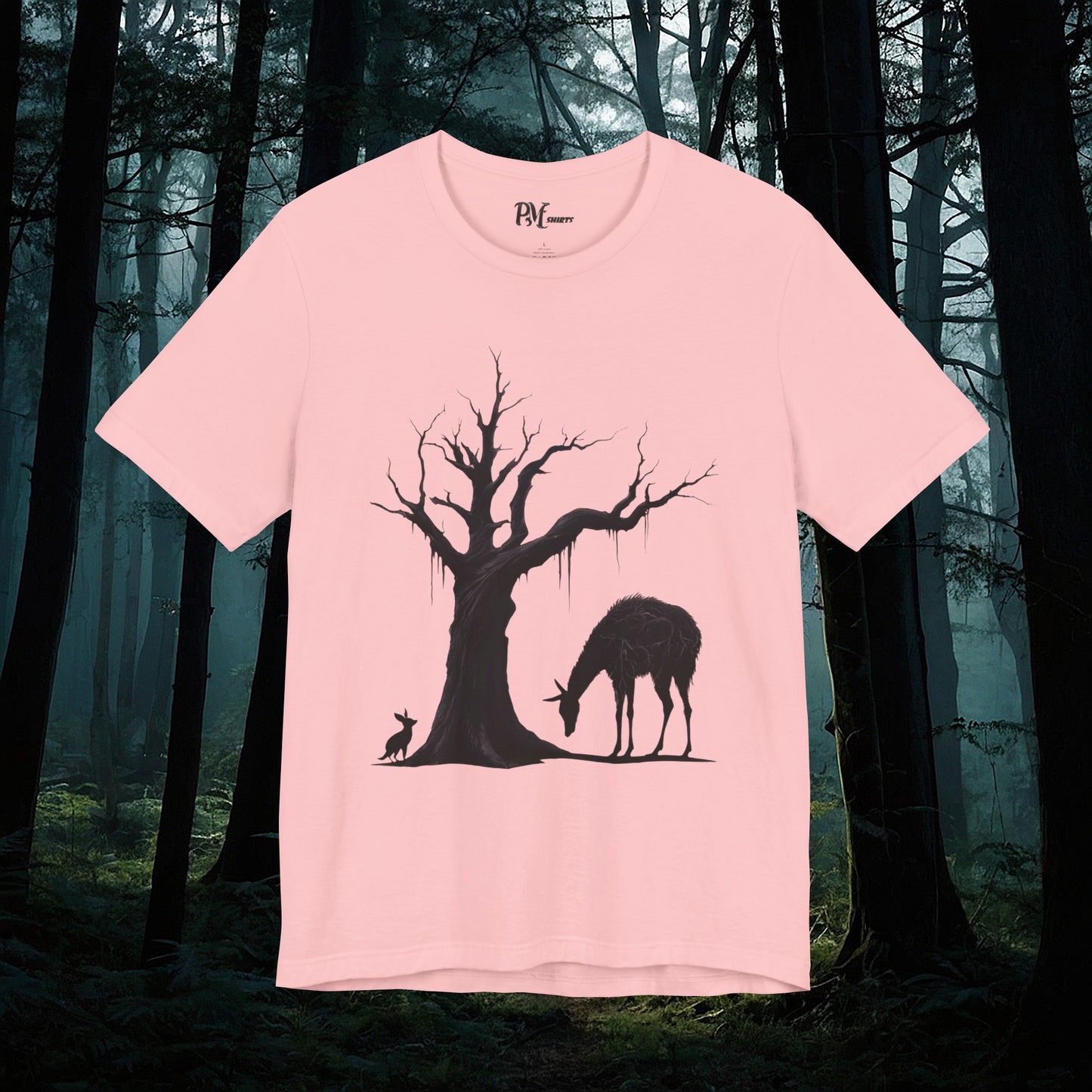 Dead Tree with Forest Critters Tee (Bella Canvas 3001)