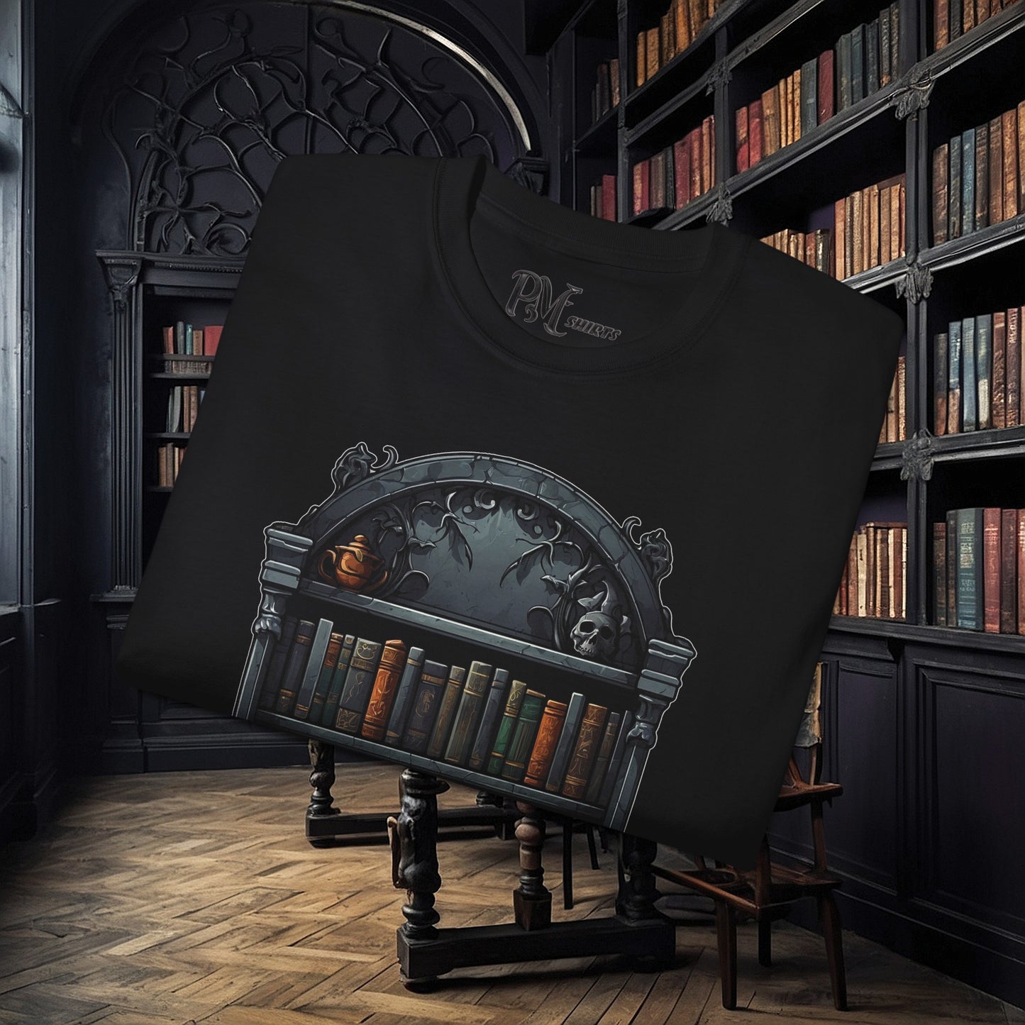 Wall Bookshelf Tee (Gildan 2000)