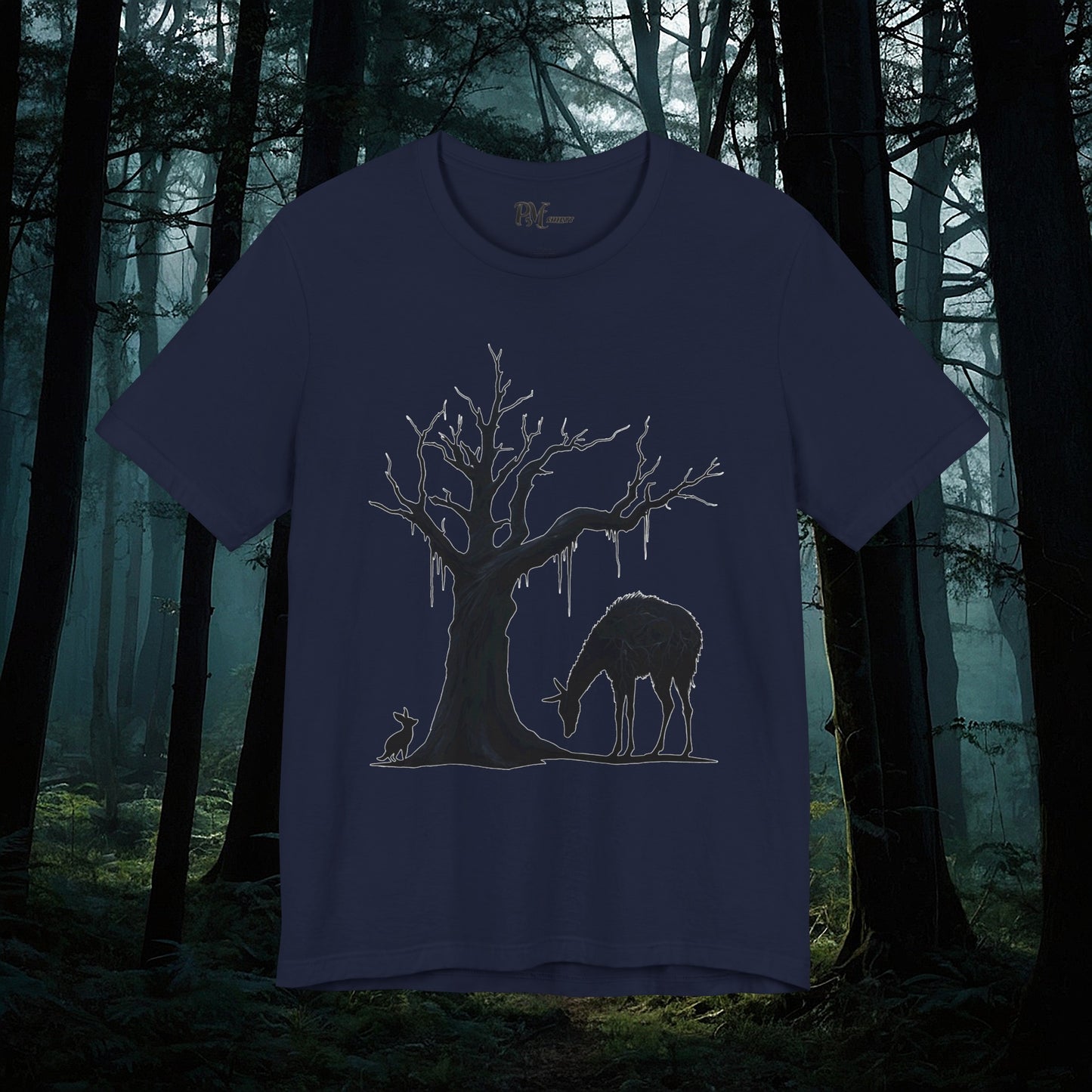 Dead Tree with Forest Critters Tee (Bella Canvas 3001)