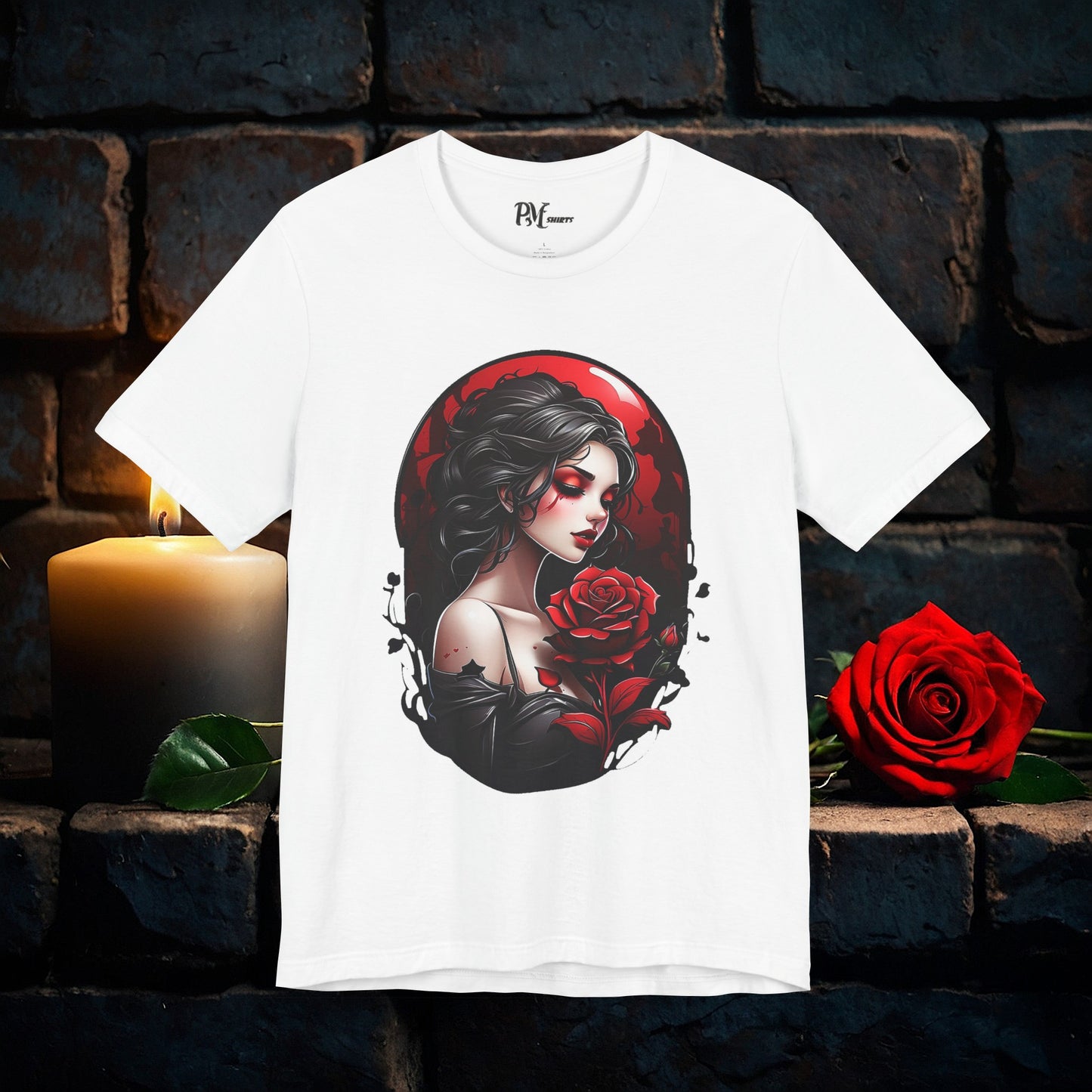 Held Rose Dark Romance Tee (Bella Canvas 3001)