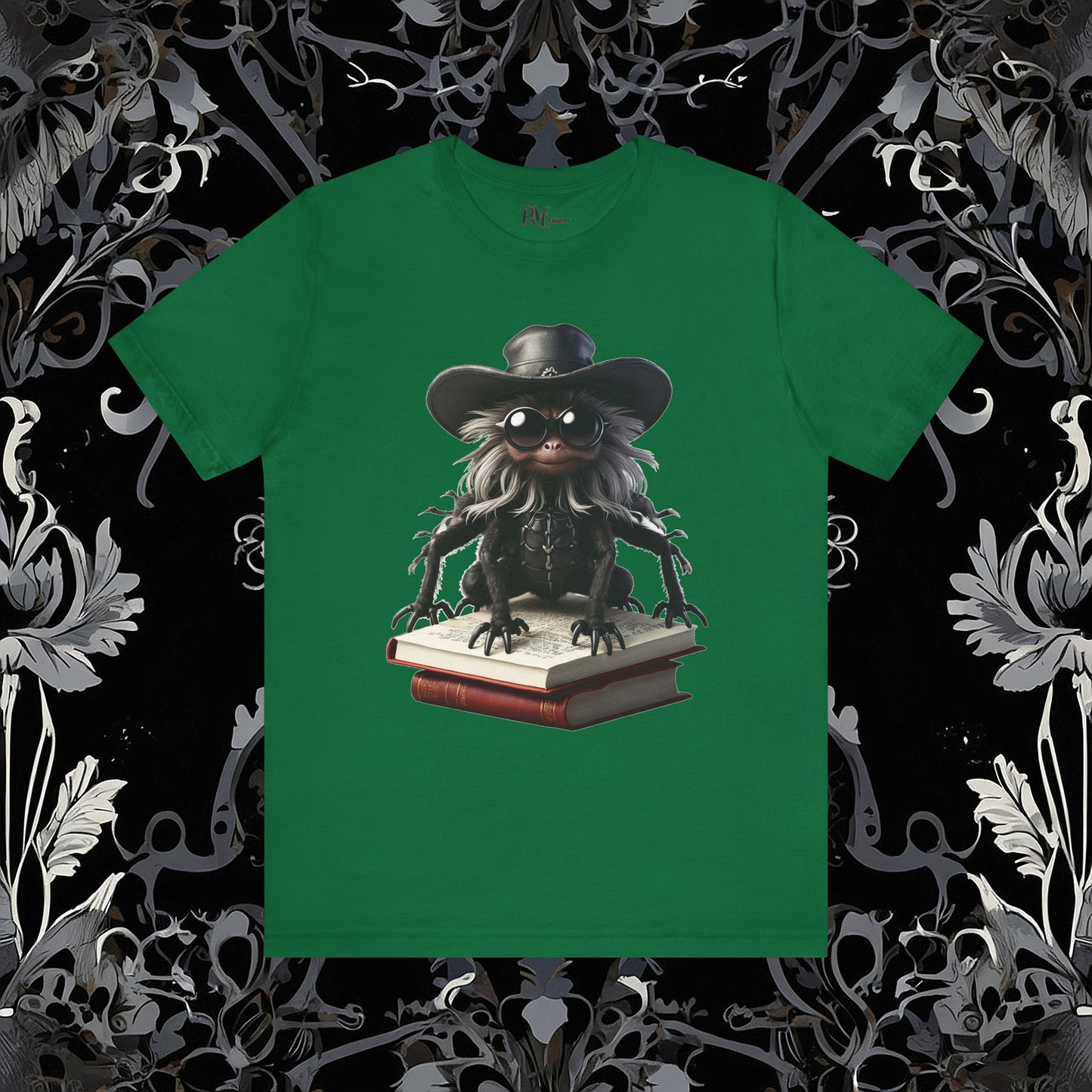 Goth Reading Spider T-Shirt | Dark Fantasy Tee (Bella Canvas 3001)