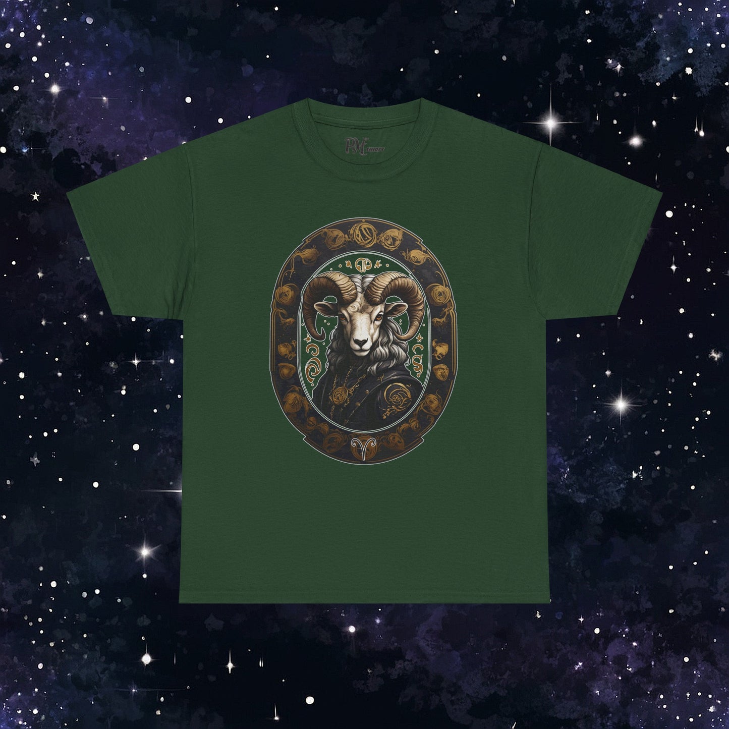 Gothic Aries Zodiac T-Shirt: Dark Style Graphic Tee
