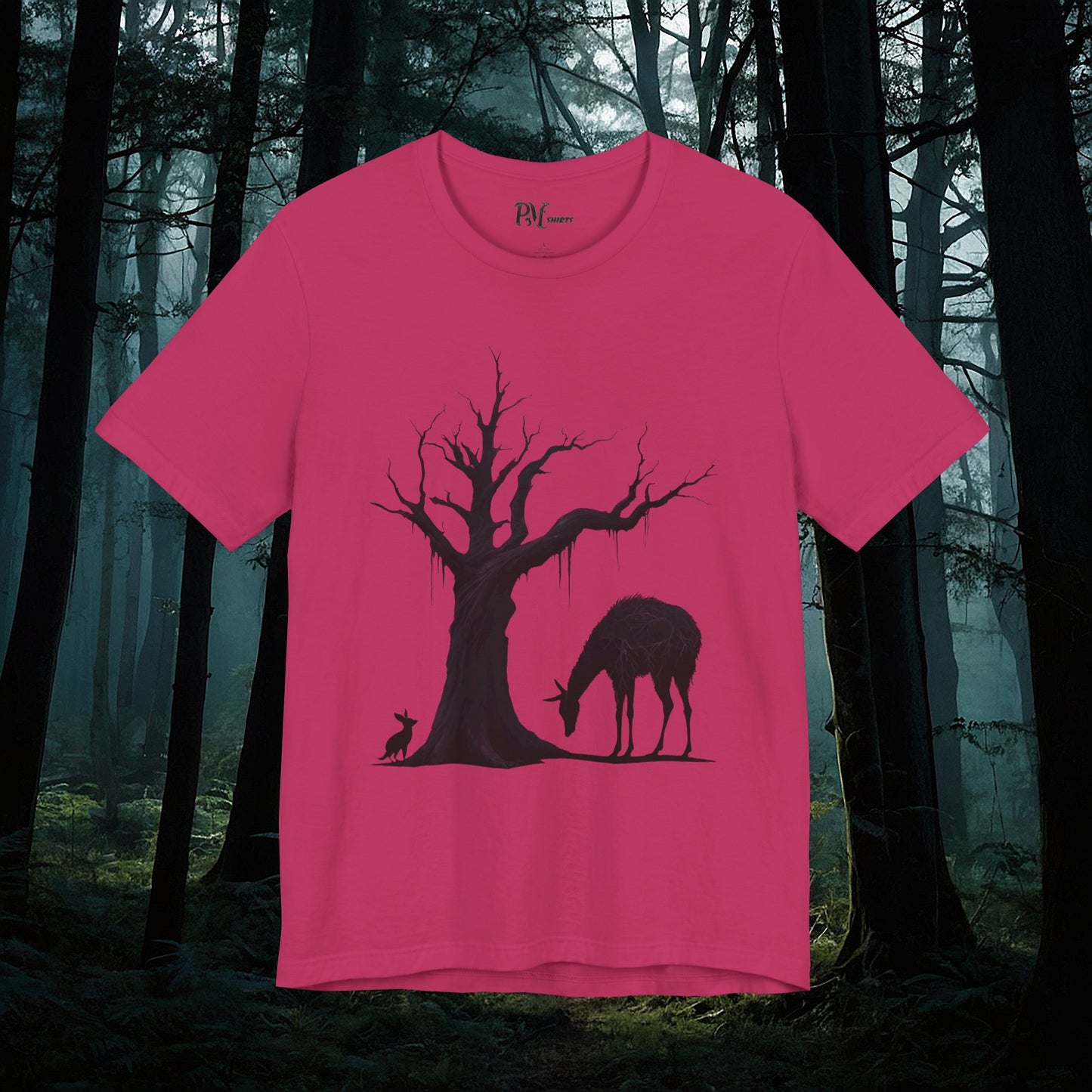 Dead Tree with Forest Critters Tee (Bella Canvas 3001)