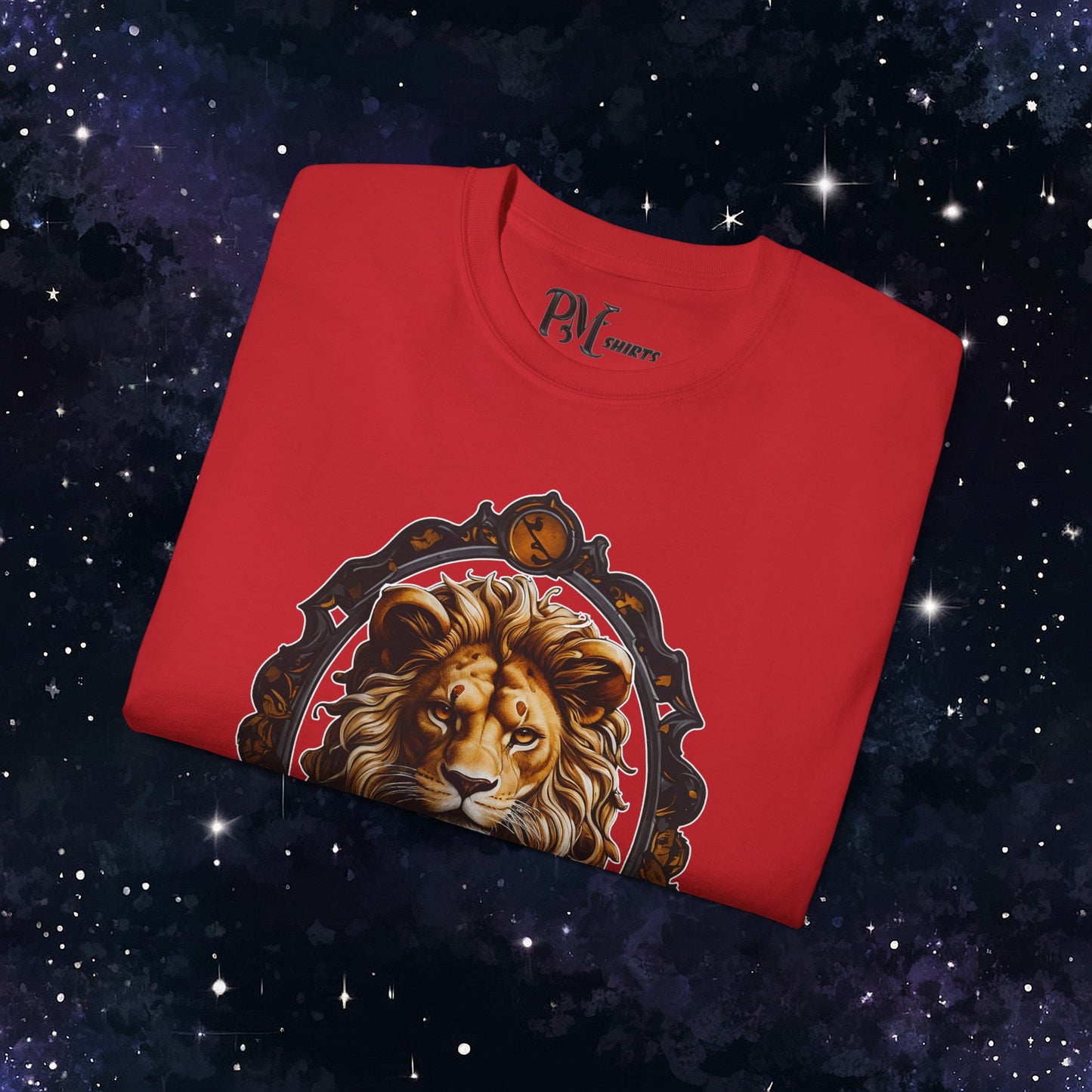Gothic Leo Zodiac T-Shirt: Dark Style Graphic Tee (Gildan 2000)