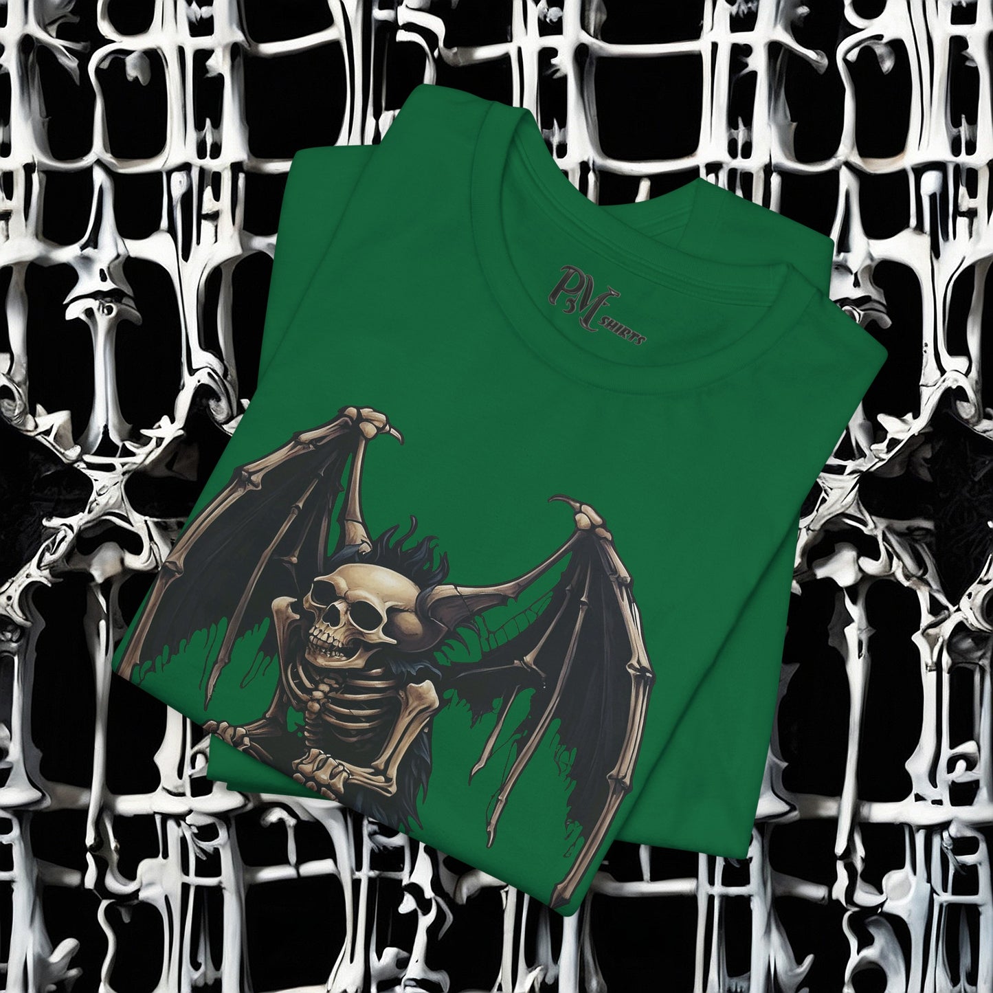 Winged Gargoyle Skeleton Tee (Bella Canvas 3001)