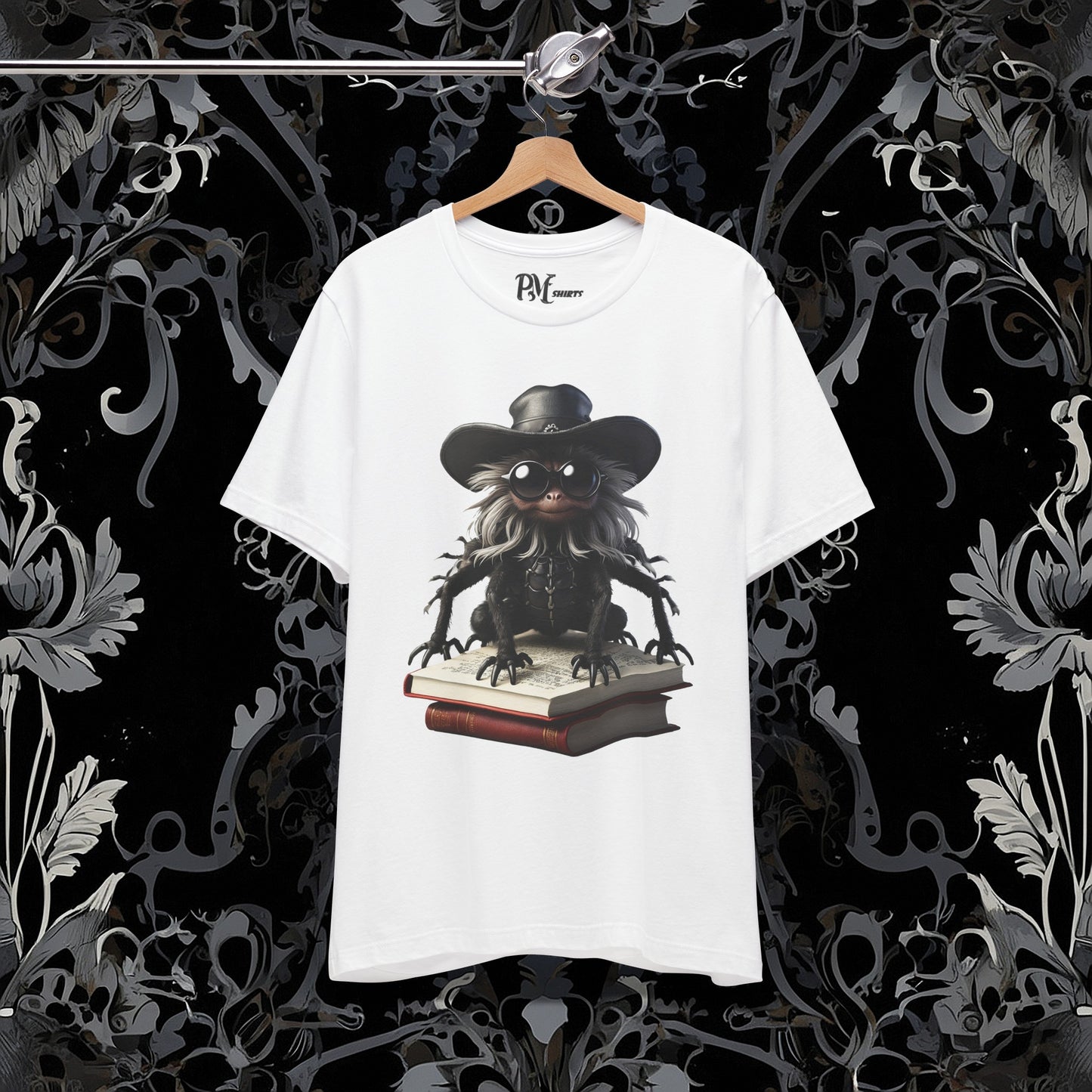 Goth Reading Spider T-Shirt | Dark Fantasy Tee (Bella Canvas 3001)