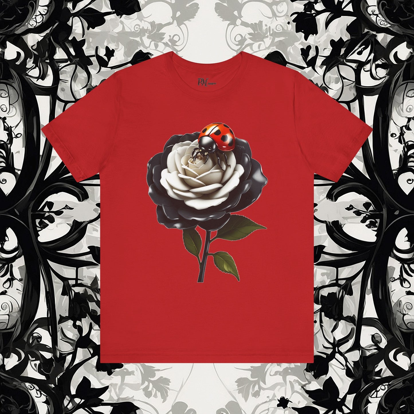 Ladybug on a Rose Tee (Bella Canvas 3001)
