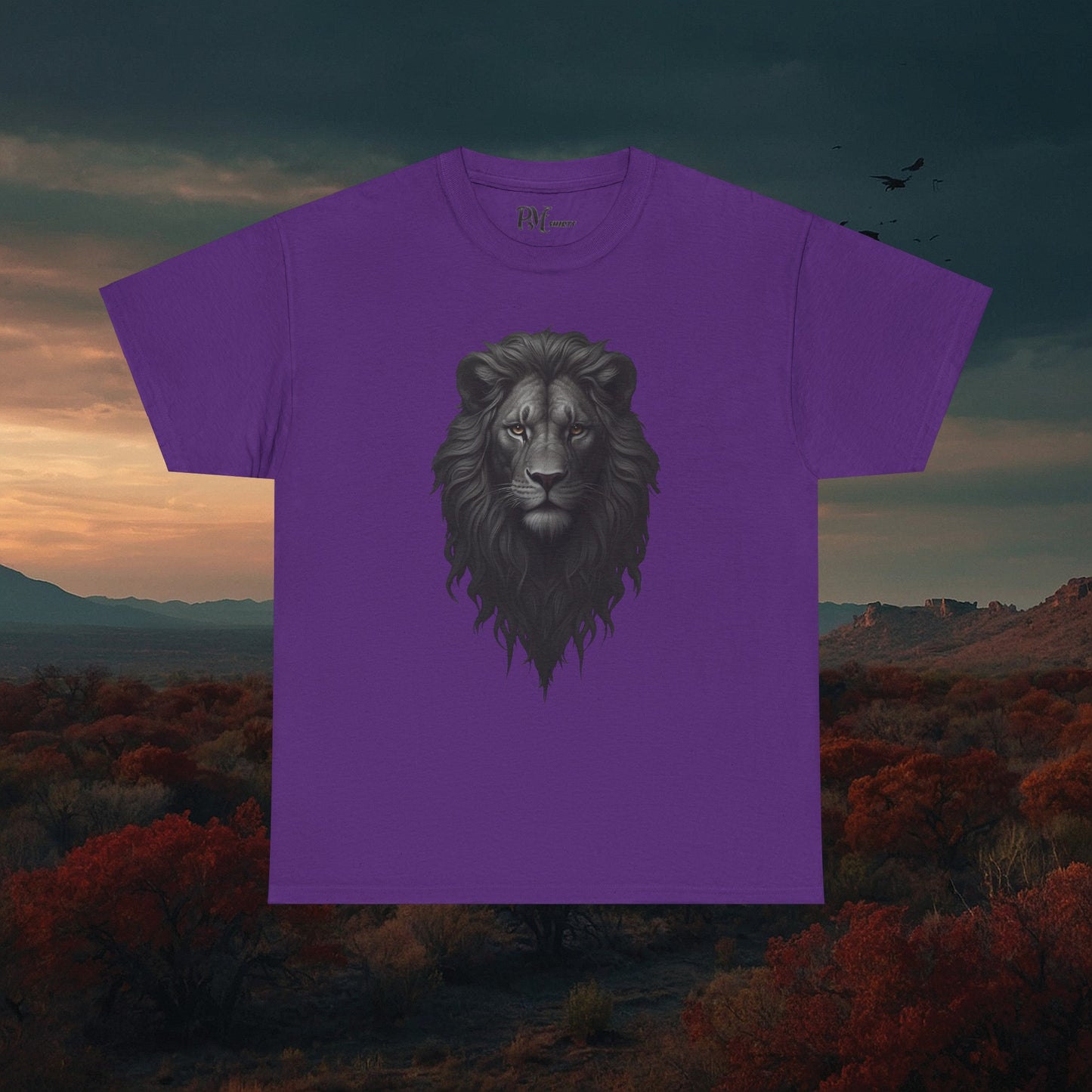 Gothic Lion Head T-Shirt: Dark Style Tee