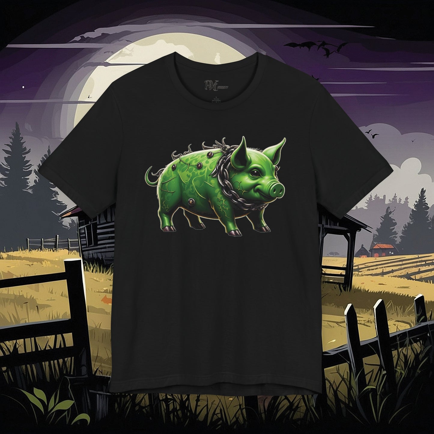 Green Pig Tee (Bella Canvas 3001)