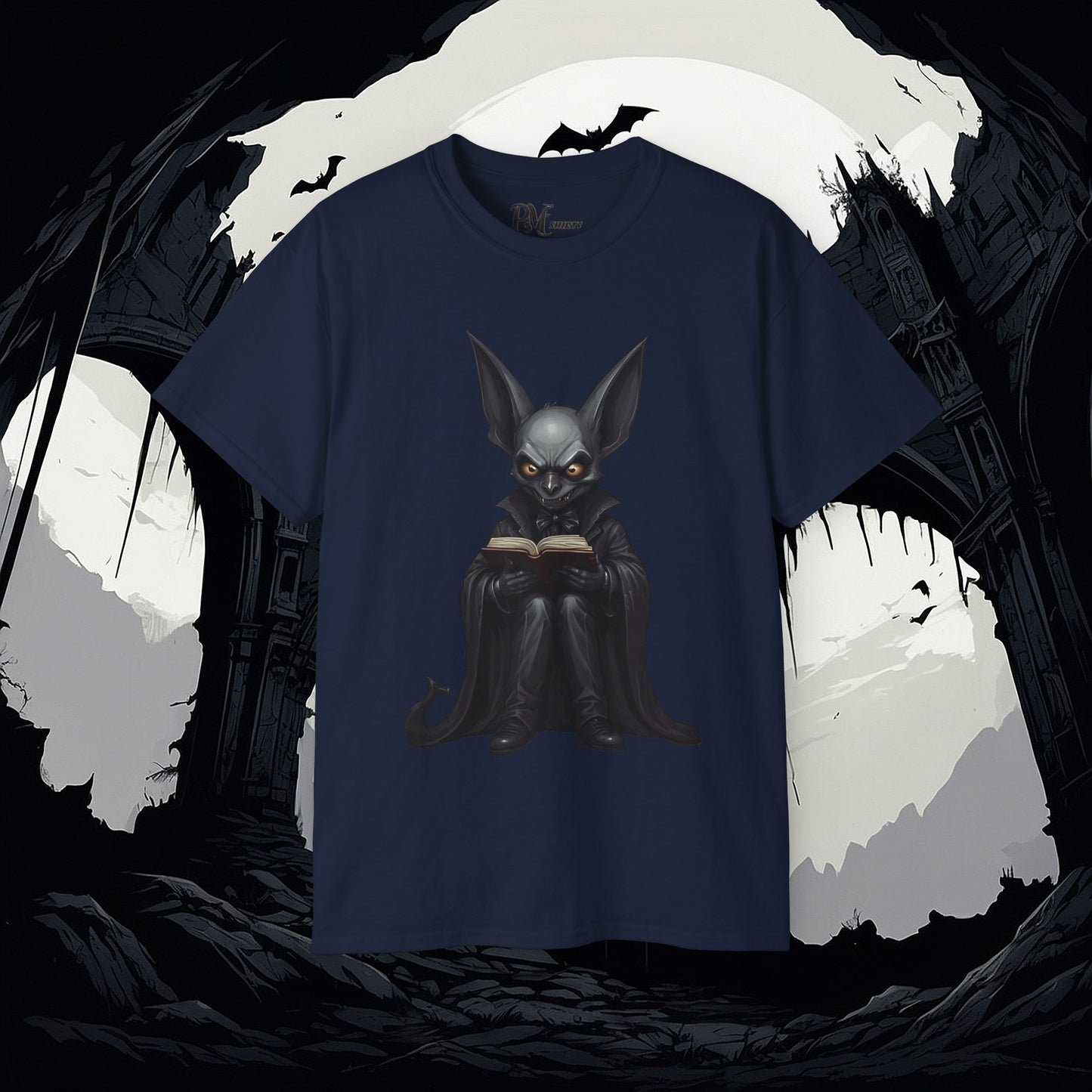 Vampire Bat Reading Tee (Gildan 2000)
