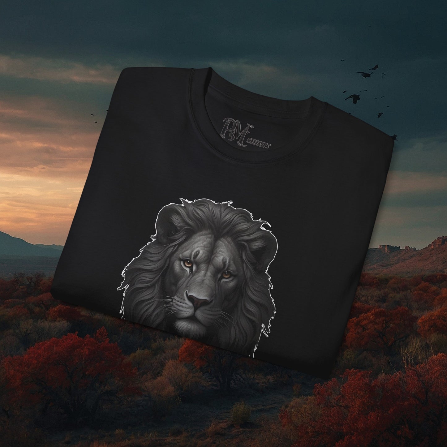 Gothic Lion Head T-Shirt: Dark Style Tee (Gildan 2000)
