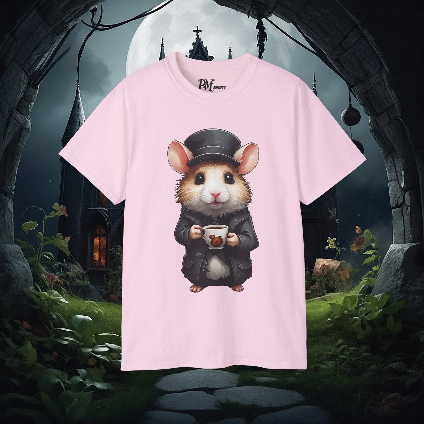 Hamster with Mug Tee (Gildan 2000)