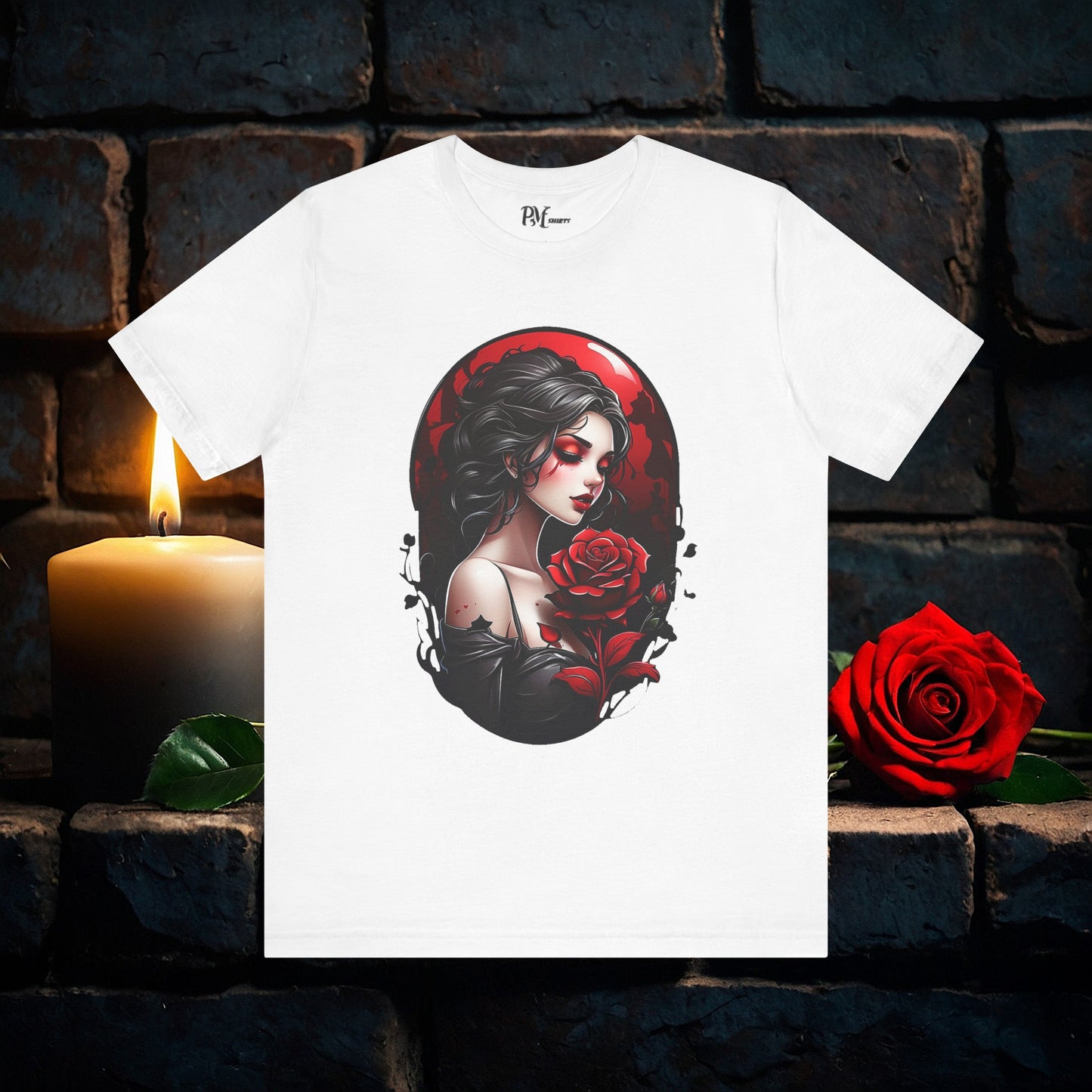 Held Rose Dark Romance Tee (Bella Canvas 3001)