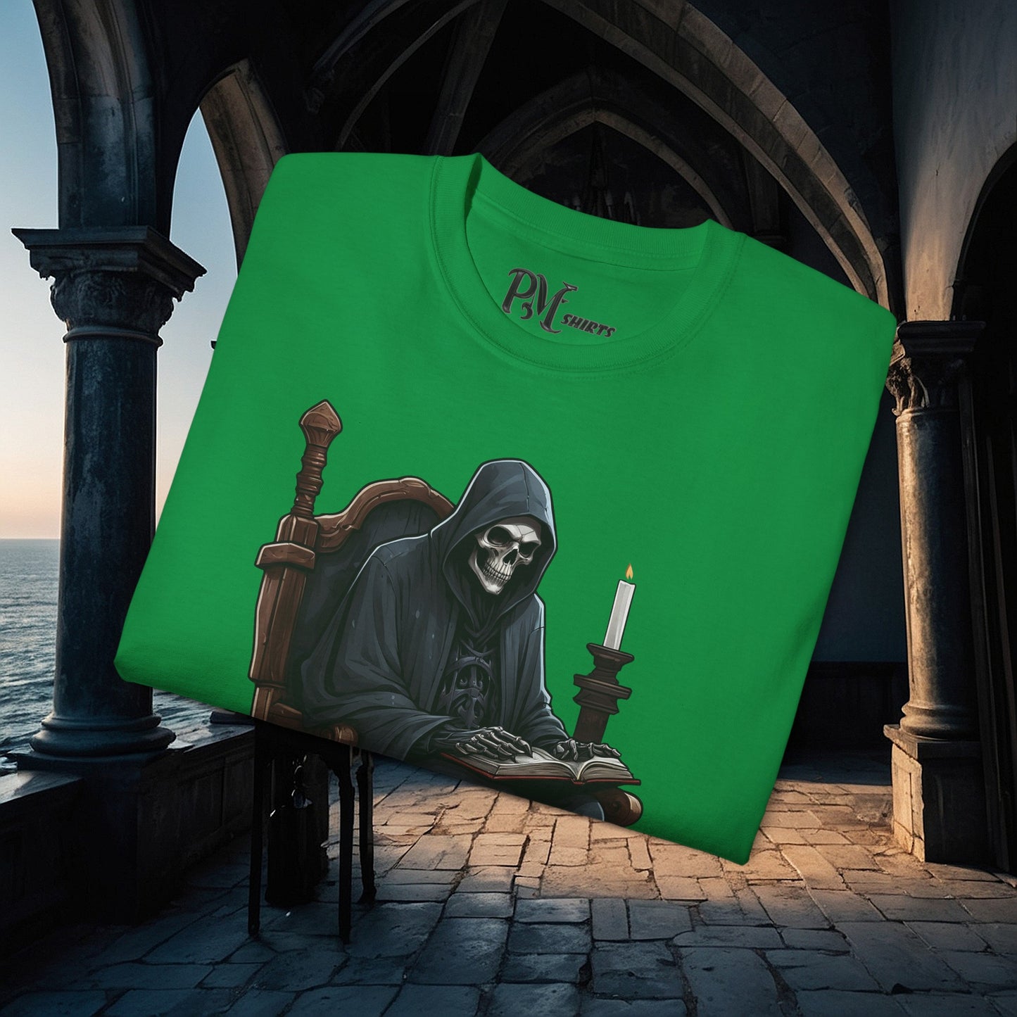Grim Reaper Reading Tee (Gildan 2000)