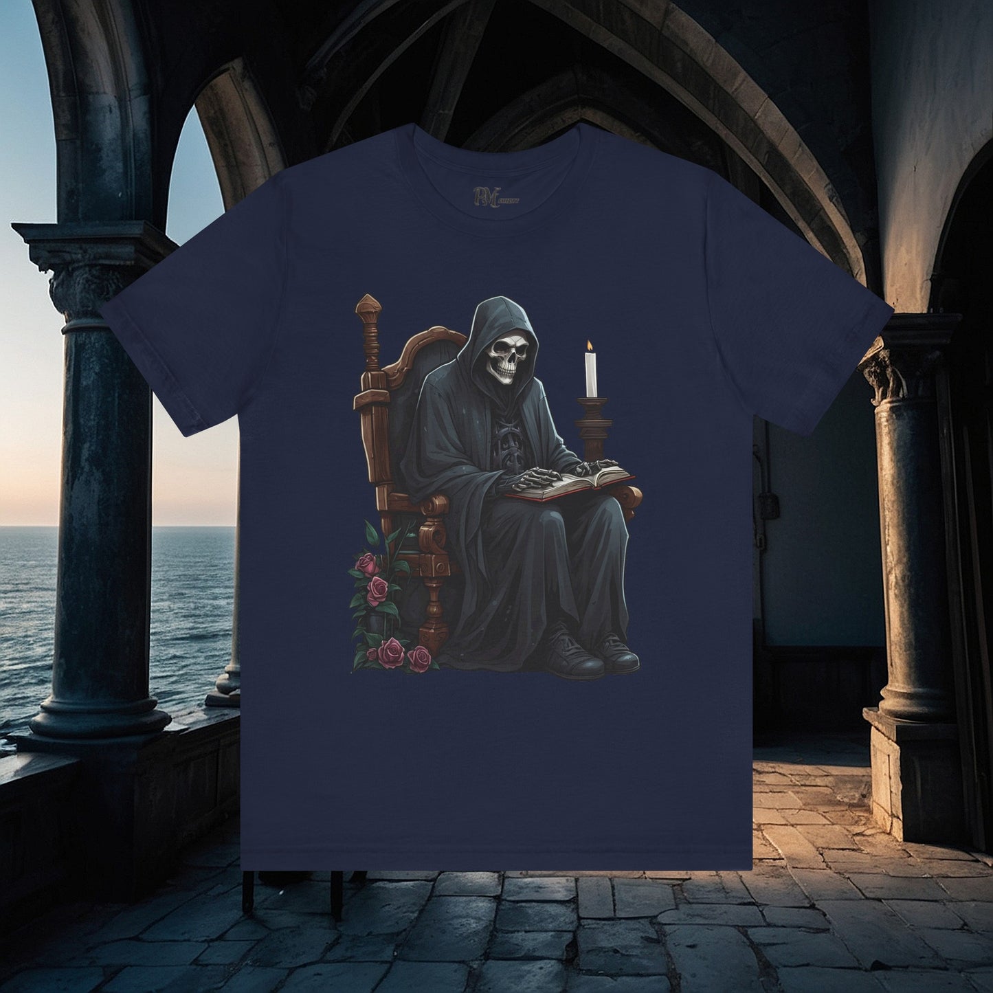 Grim Reaper Reading Tee (Bella Canvas 3001)