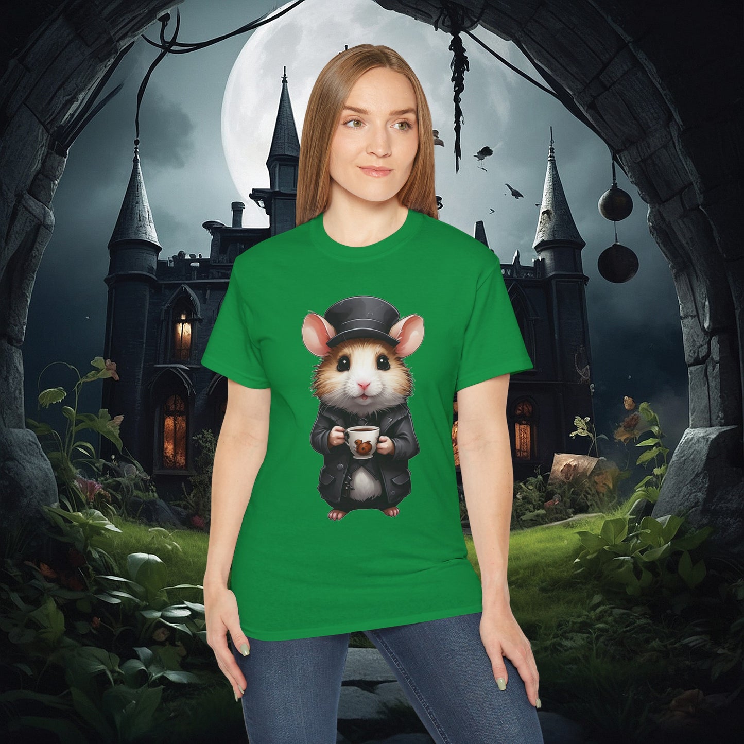 Hamster with Mug Tee (Gildan 2000)