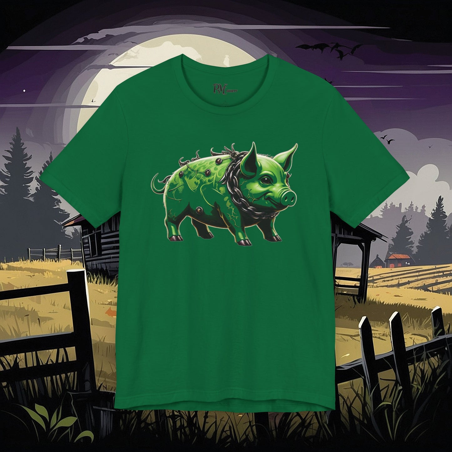 Green Pig Tee (Bella Canvas 3001)
