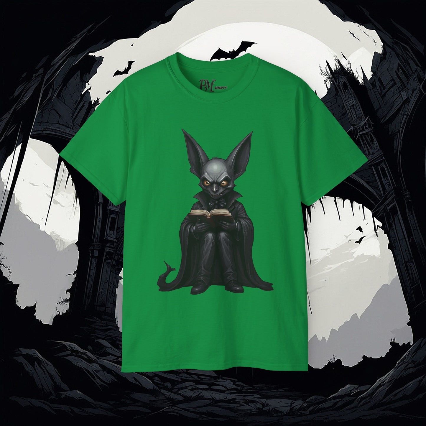 Vampire Bat Reading Tee (Gildan 2000)