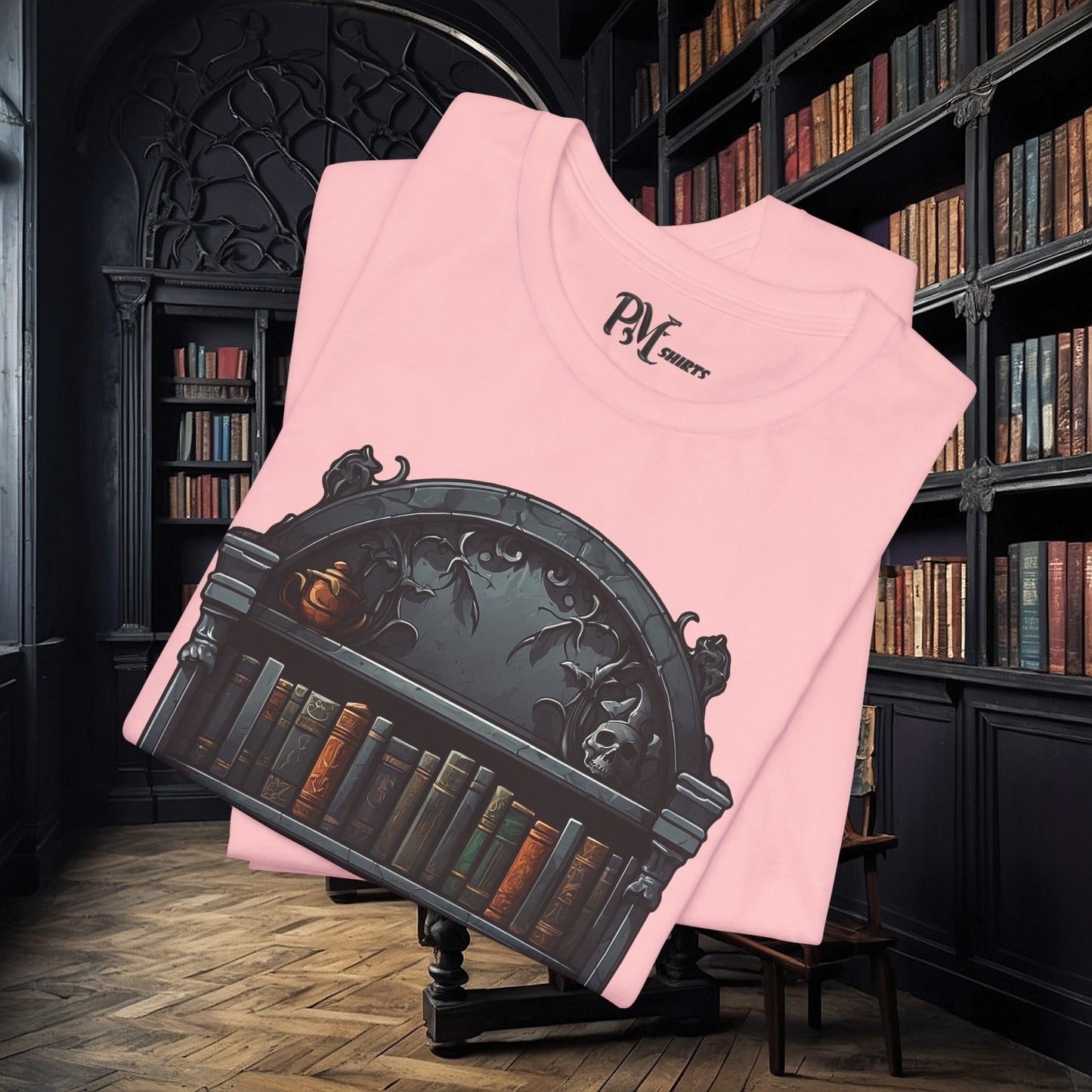 Wall Bookshelf Tee (Bella Canvas 3001)