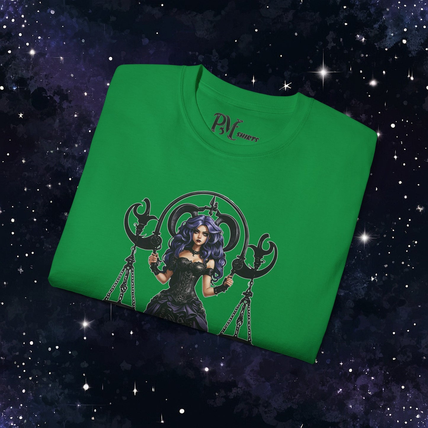 Gothic Libra Zodiac T-Shirt: Dark Style Graphic Tee (Gildan 2000)