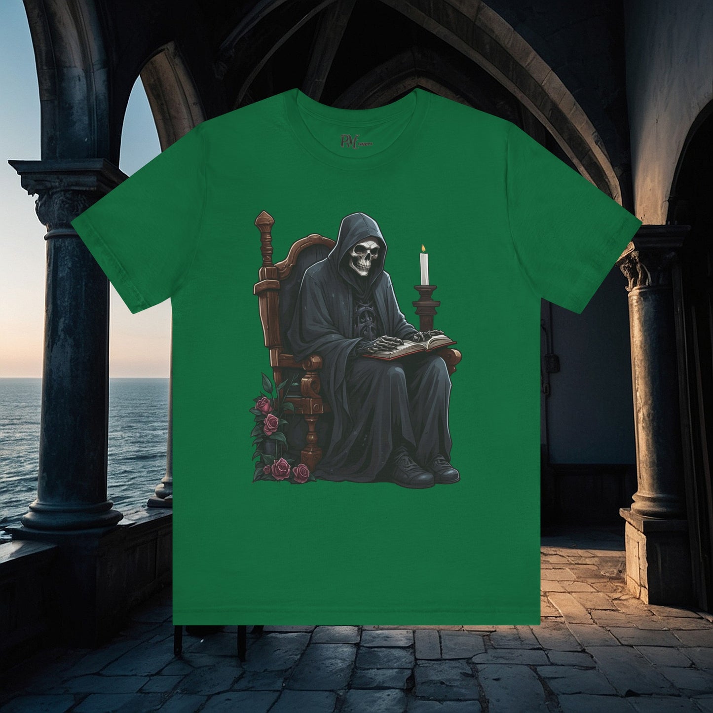 Grim Reaper Reading Tee (Bella Canvas 3001)
