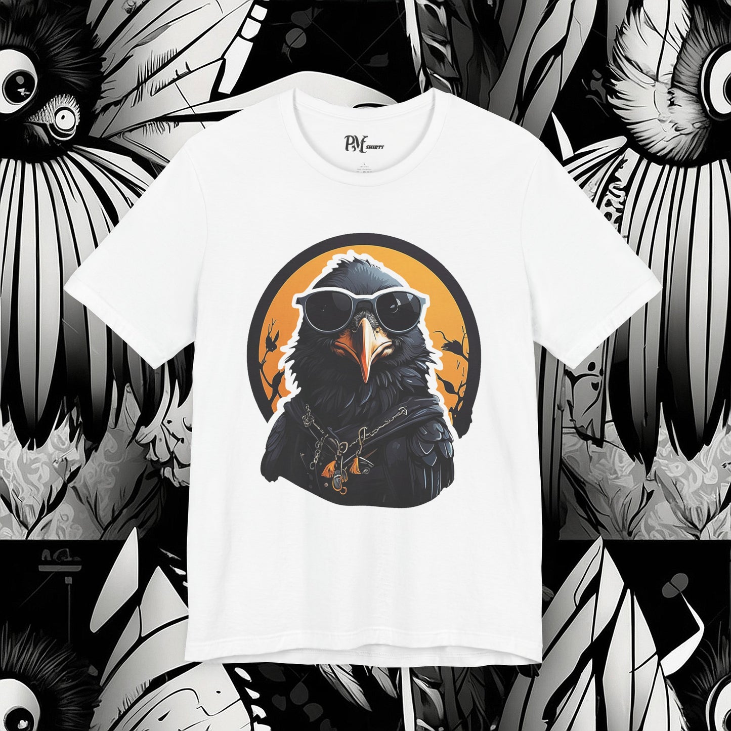 Crow with Sunglasses Tee (Bella Canvas 3001)