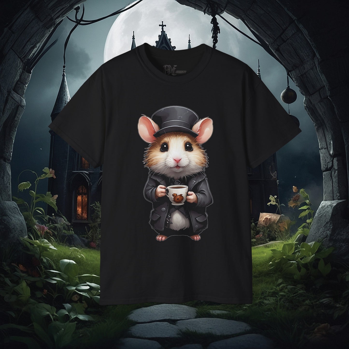 Hamster with Mug Tee (Gildan 2000)