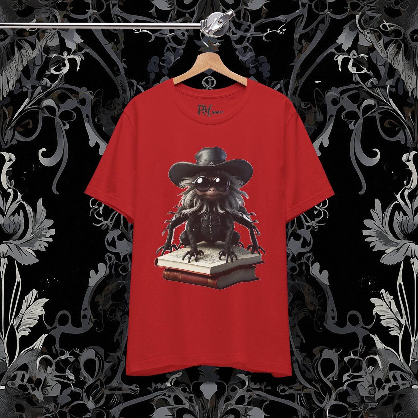 Goth Reading Spider T-Shirt | Dark Fantasy Tee (Bella Canvas 3001)