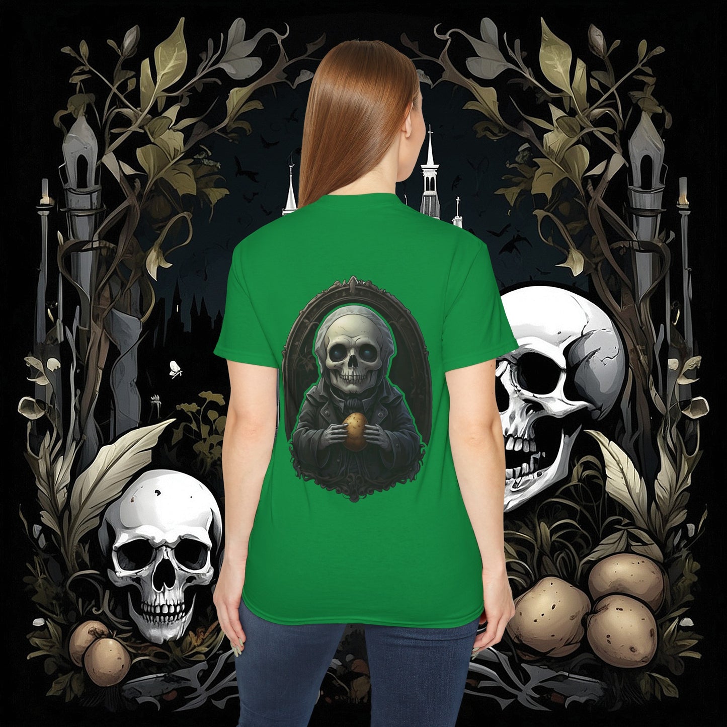 Front and Back Death's Potato Tee (Gildan 2000)