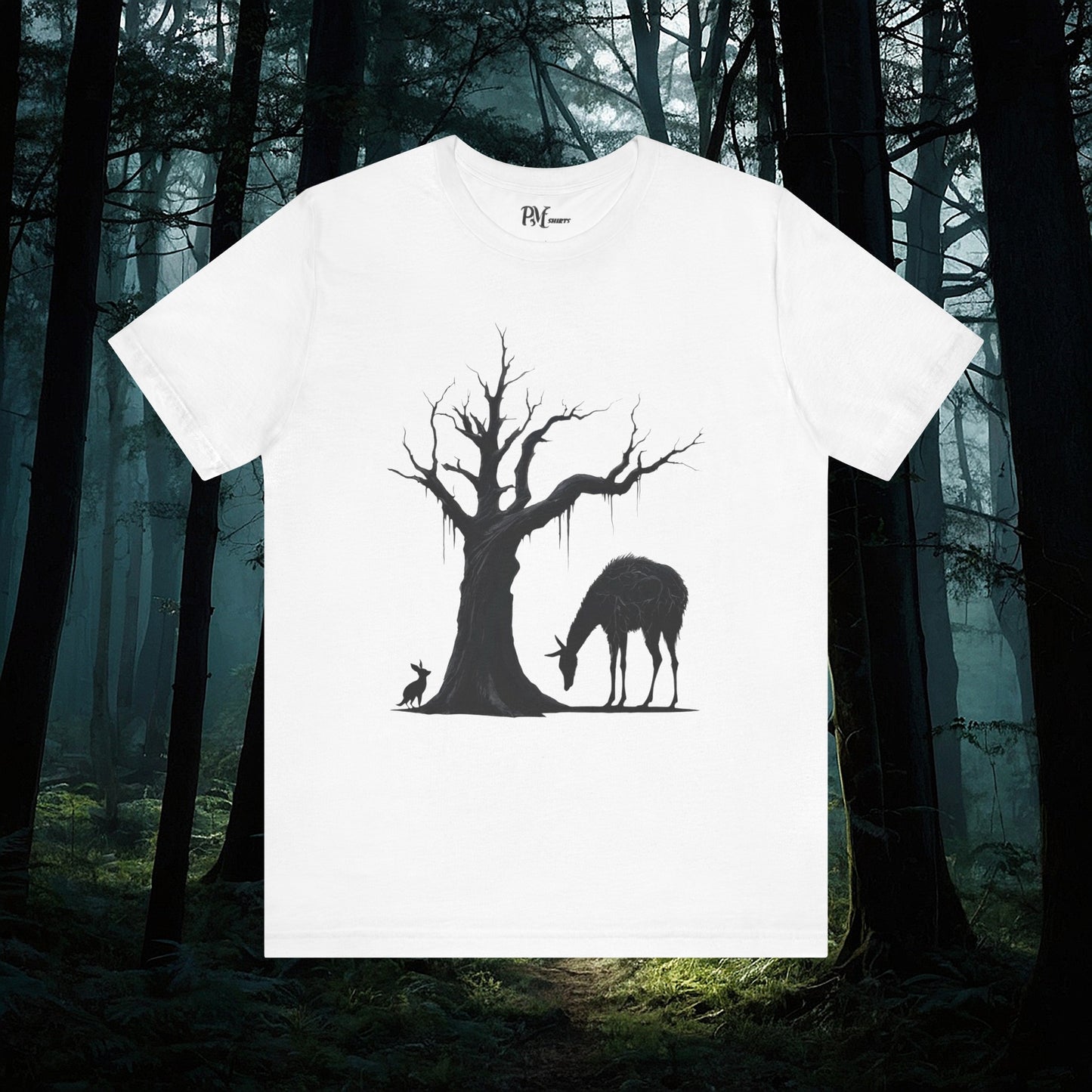 Dead Tree with Forest Critters Tee (Bella Canvas 3001)