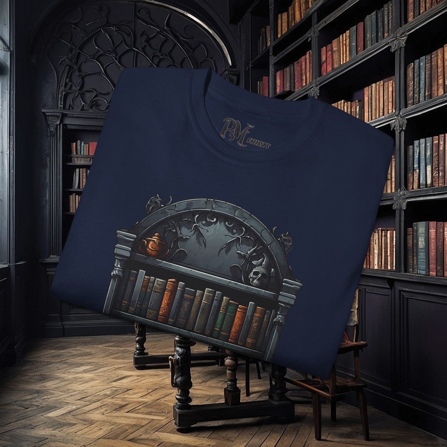 Wall Bookshelf Tee (Gildan 2000)