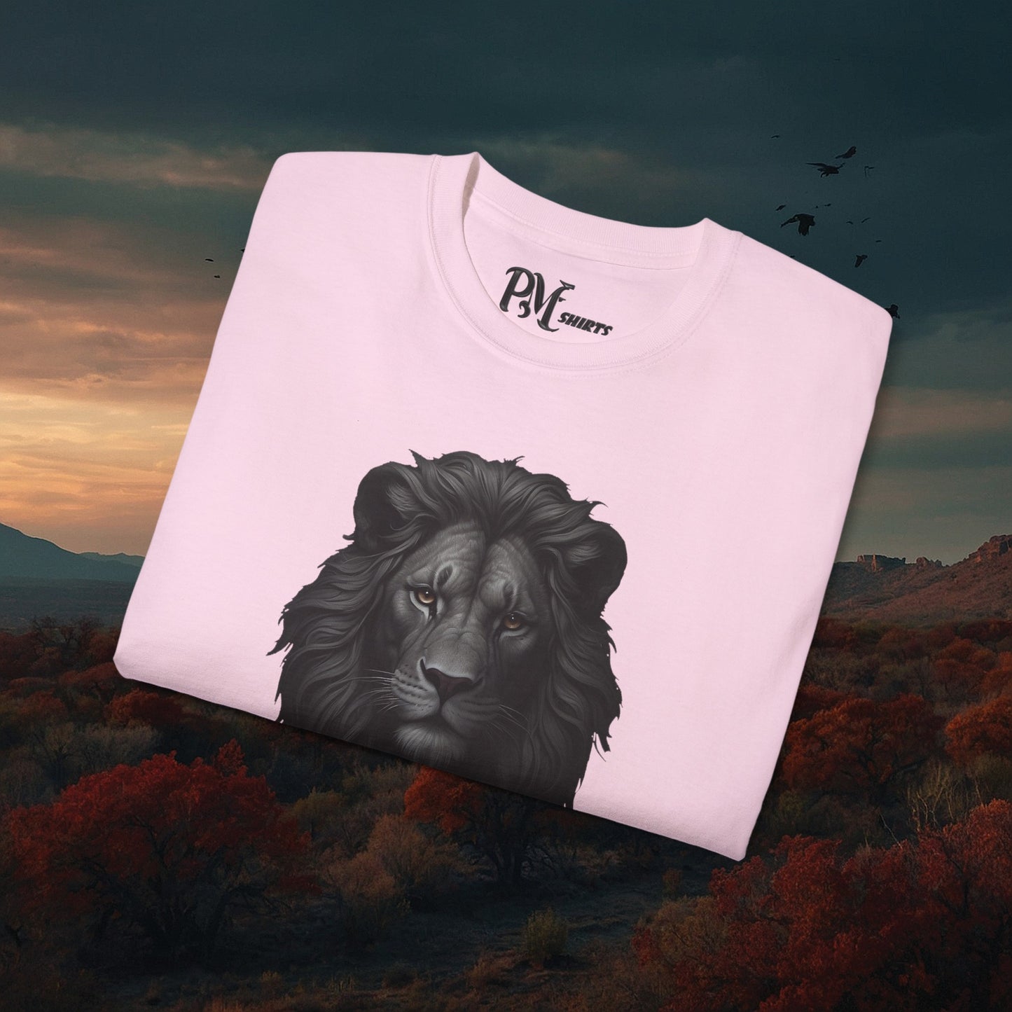 Gothic Lion Head T-Shirt: Dark Style Tee (Gildan 2000)