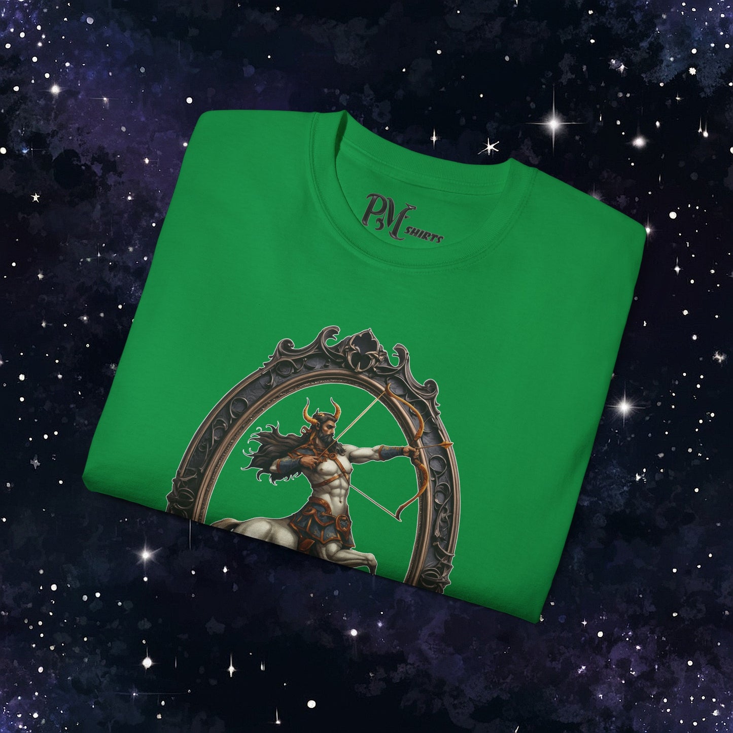 Gothic Sagittarius Zodiac T-Shirt: Dark Style Graphic Tee (Gildan 2000)