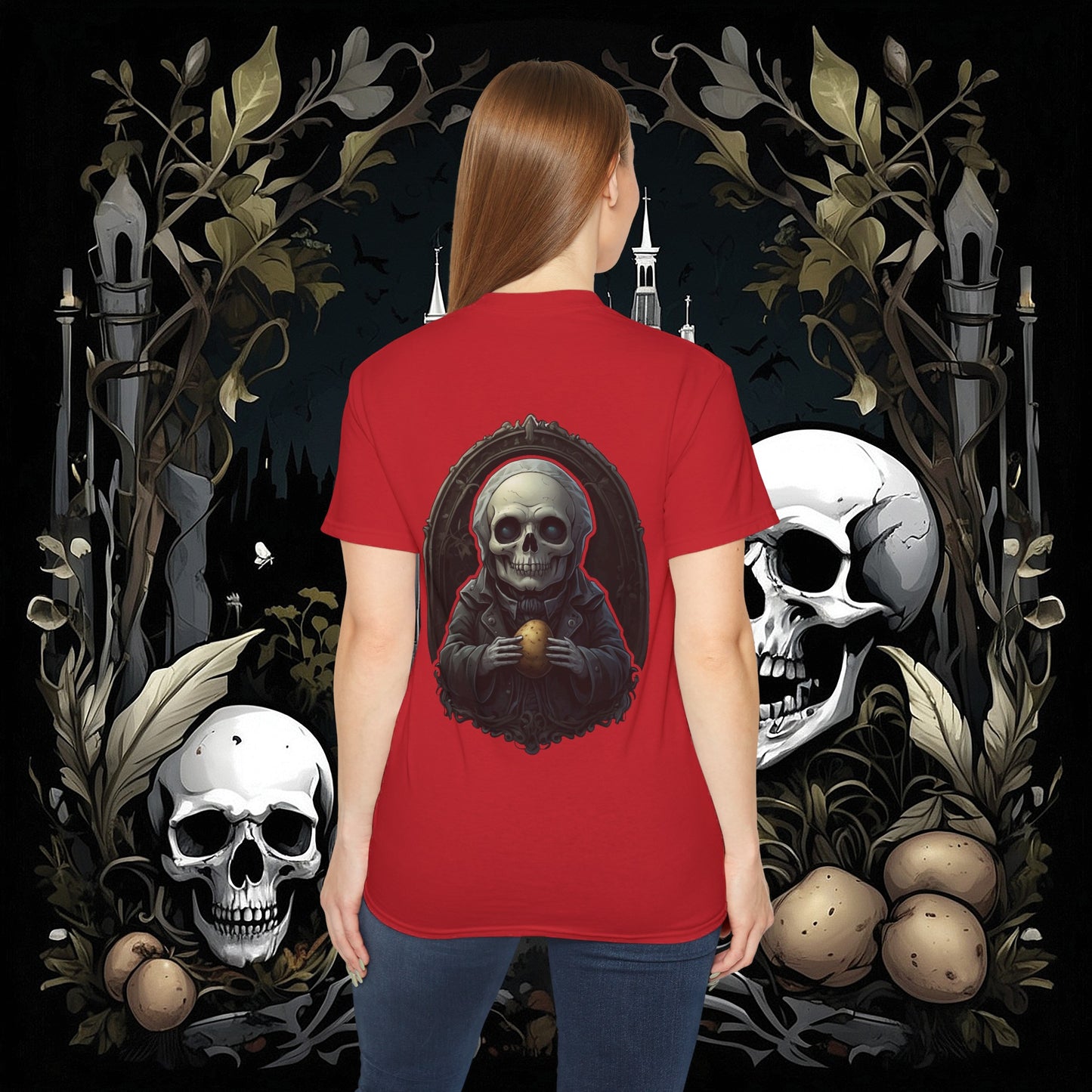 Front and Back Death's Potato Tee (Gildan 2000)