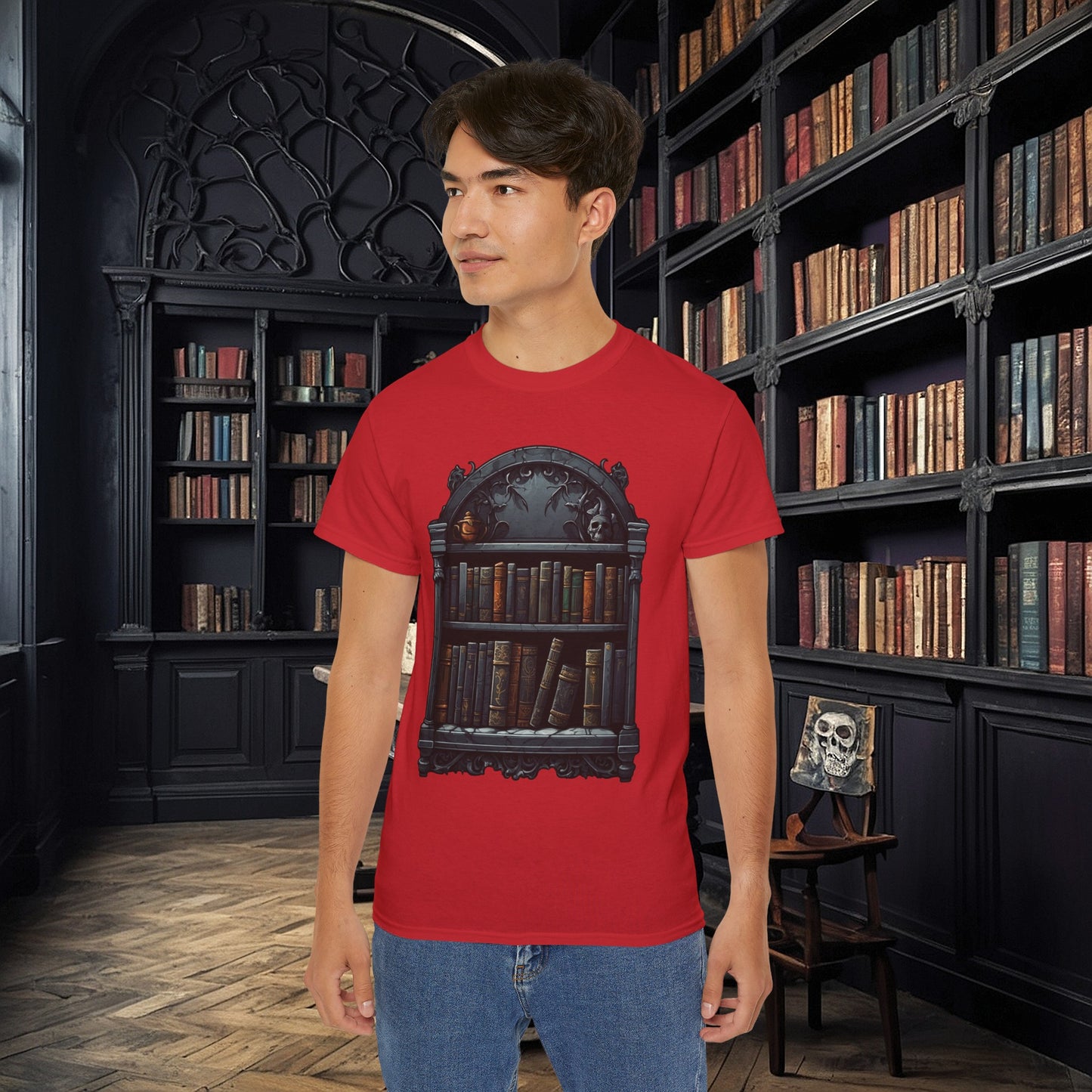 Wall Bookshelf Tee (Gildan 2000)